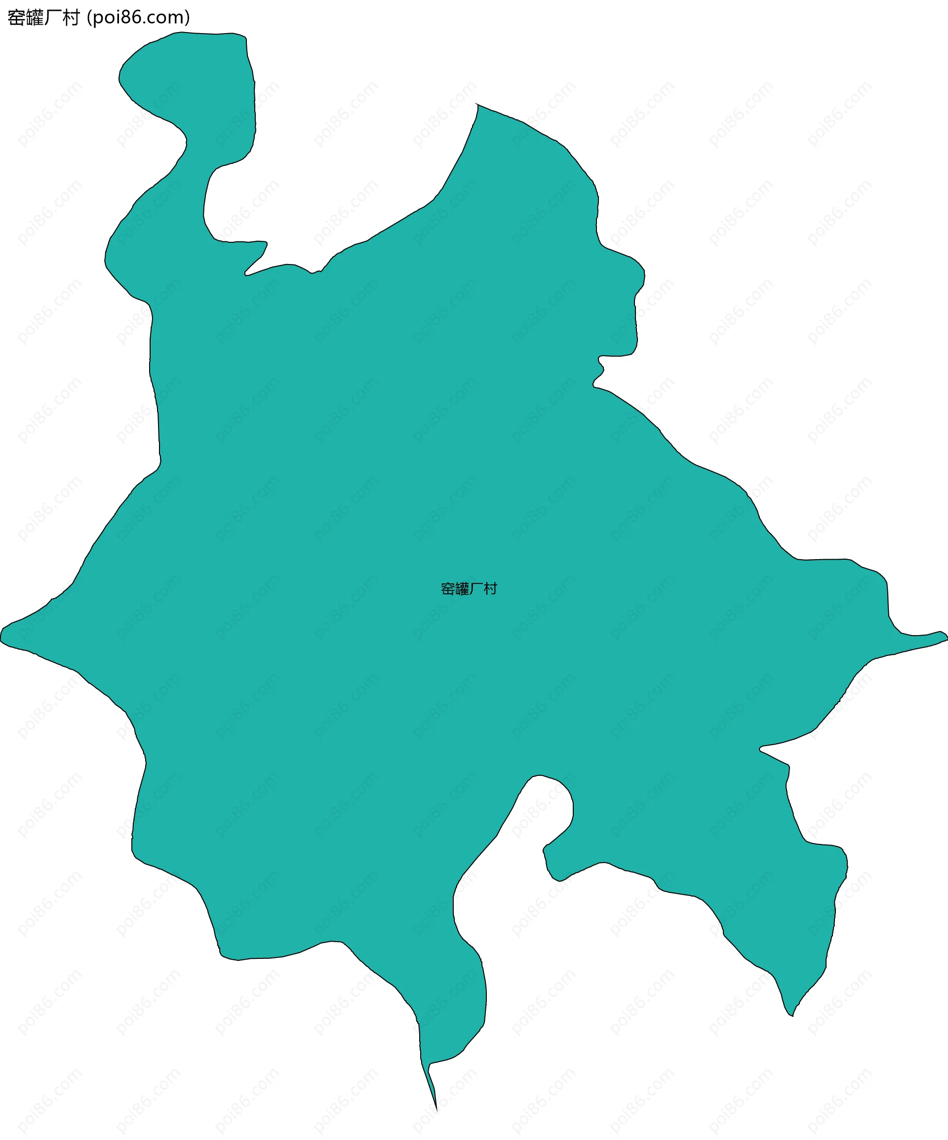 窑罐厂村边界地图