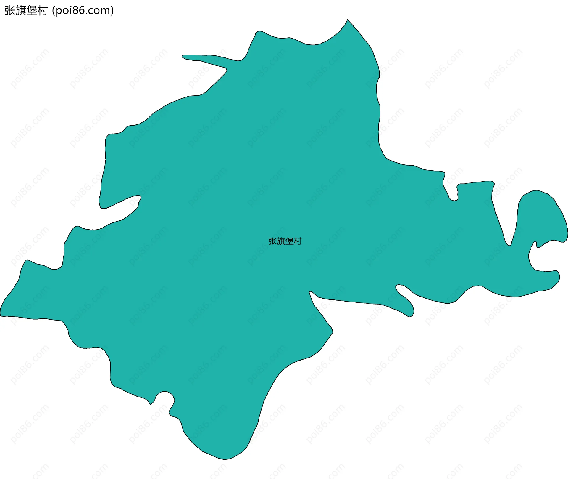 张旗堡村边界地图