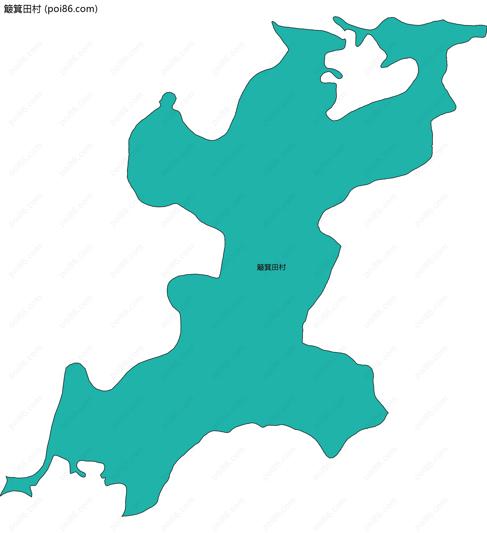 簸箕田村边界地图