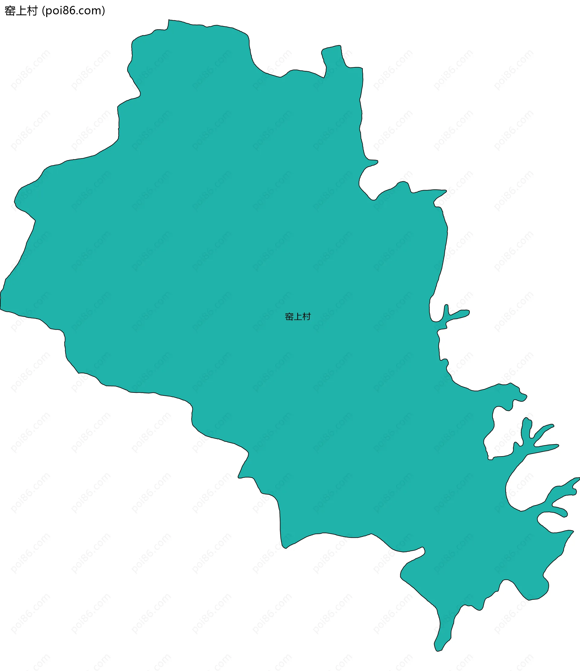 窑上村边界地图