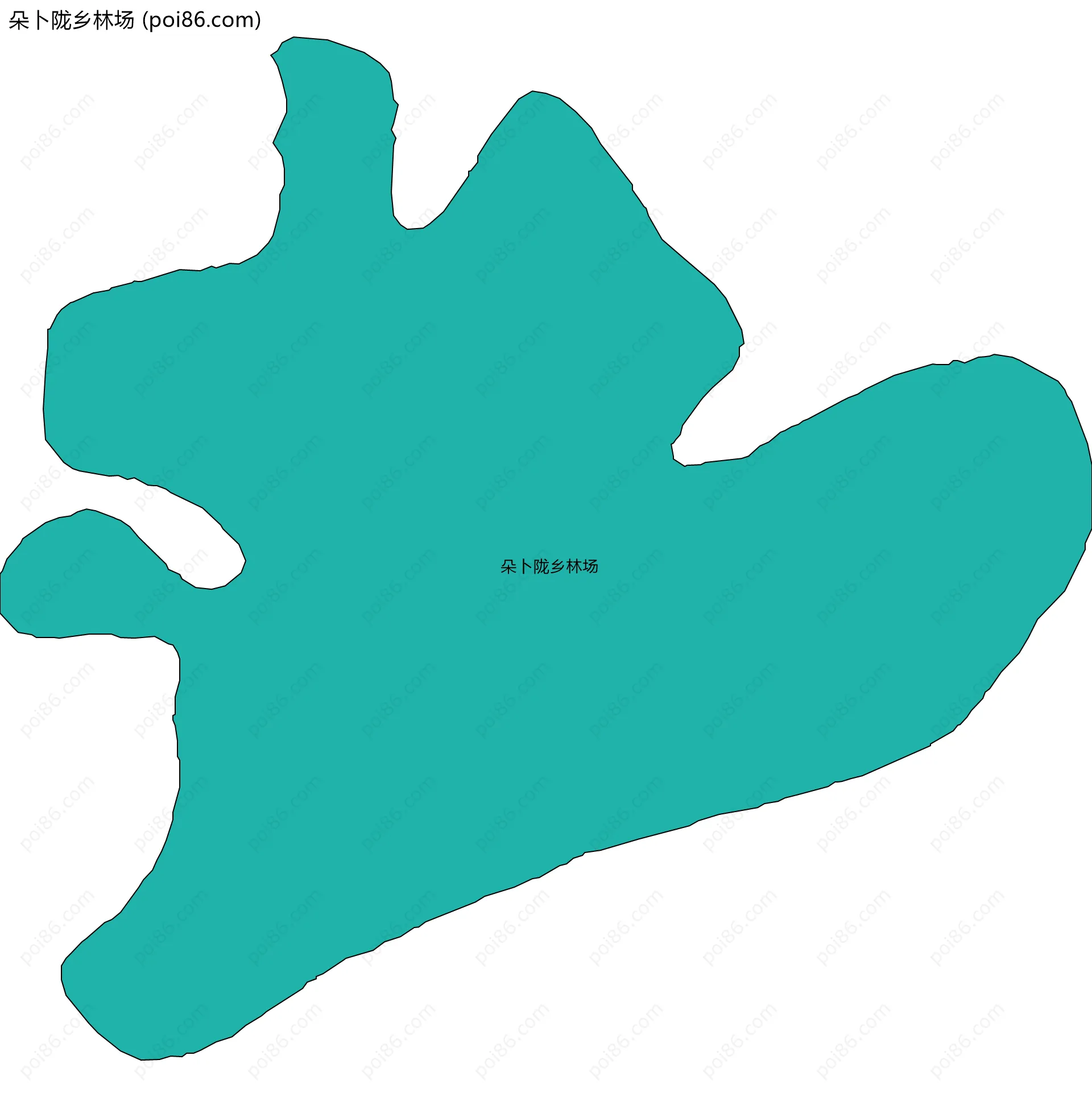 朵卜陇乡林场边界地图