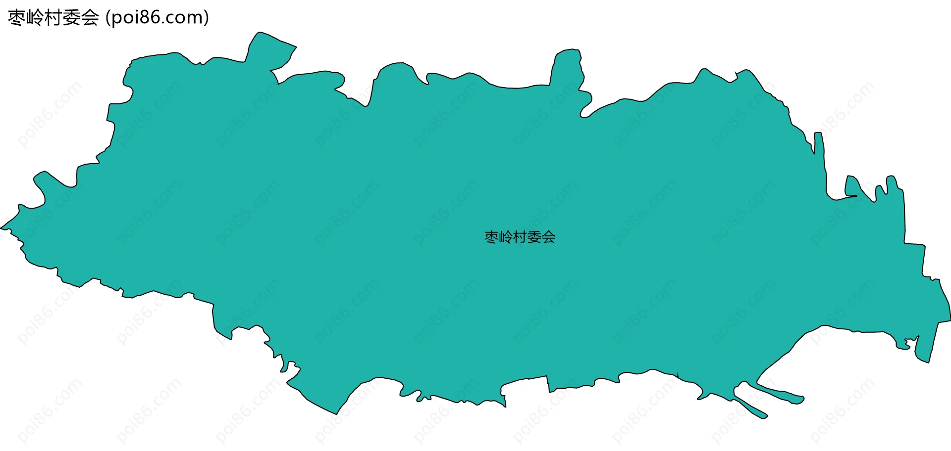 枣岭村委会边界地图