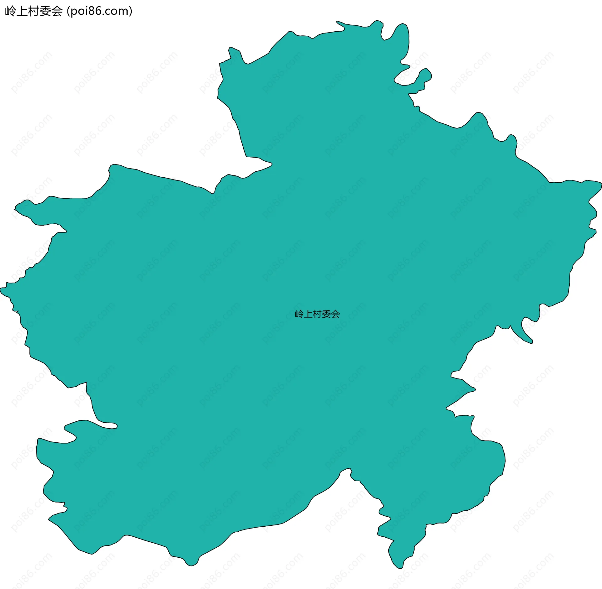 岭上村委会边界地图