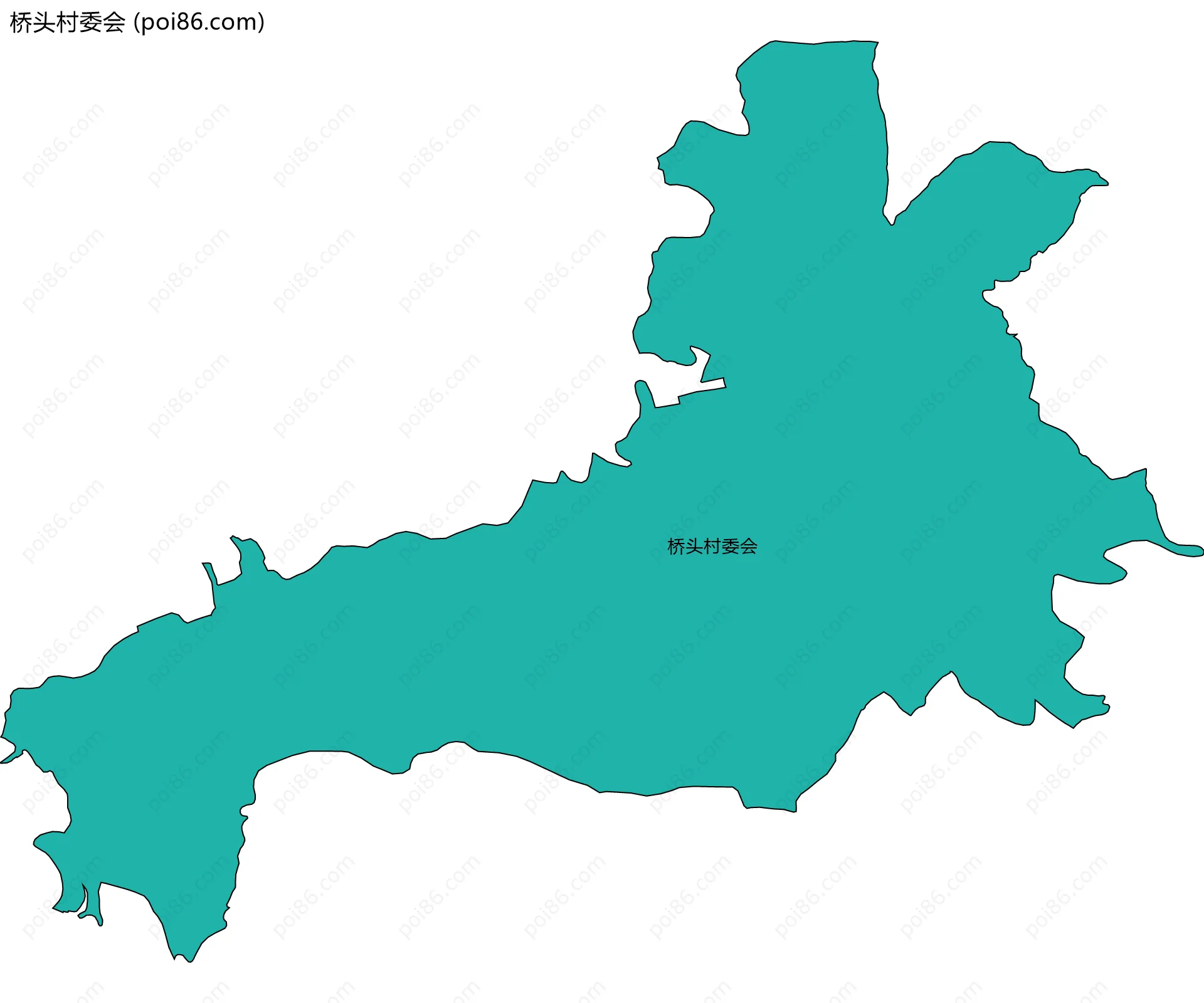 桥头村委会边界地图