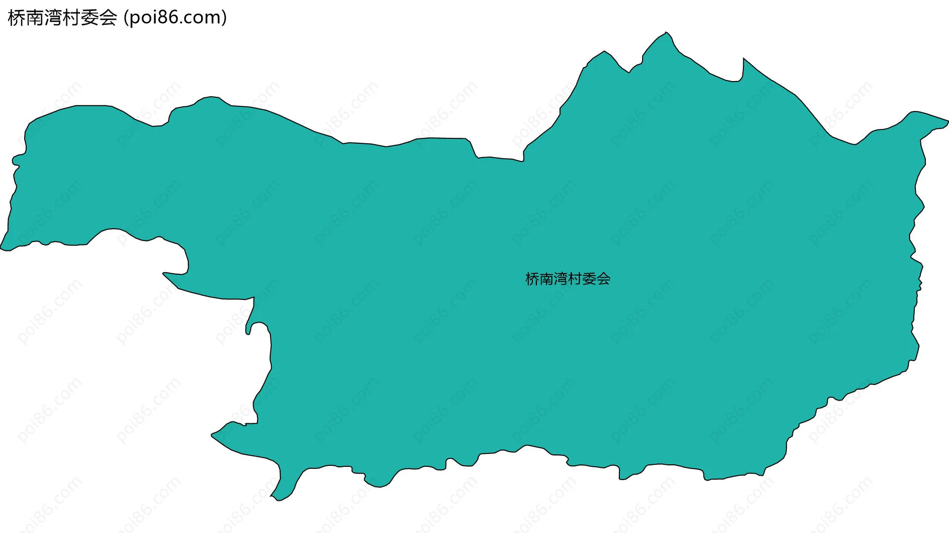 桥南湾村委会边界地图