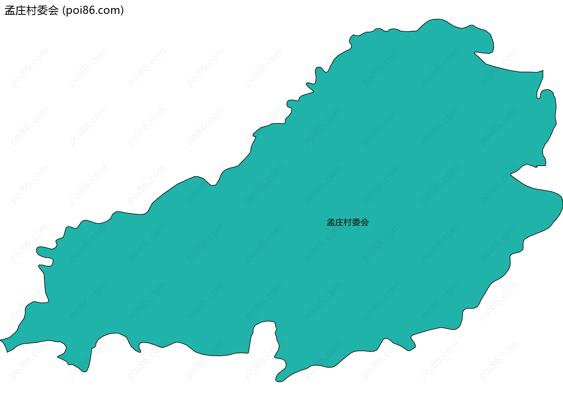 孟庄村委会边界地图