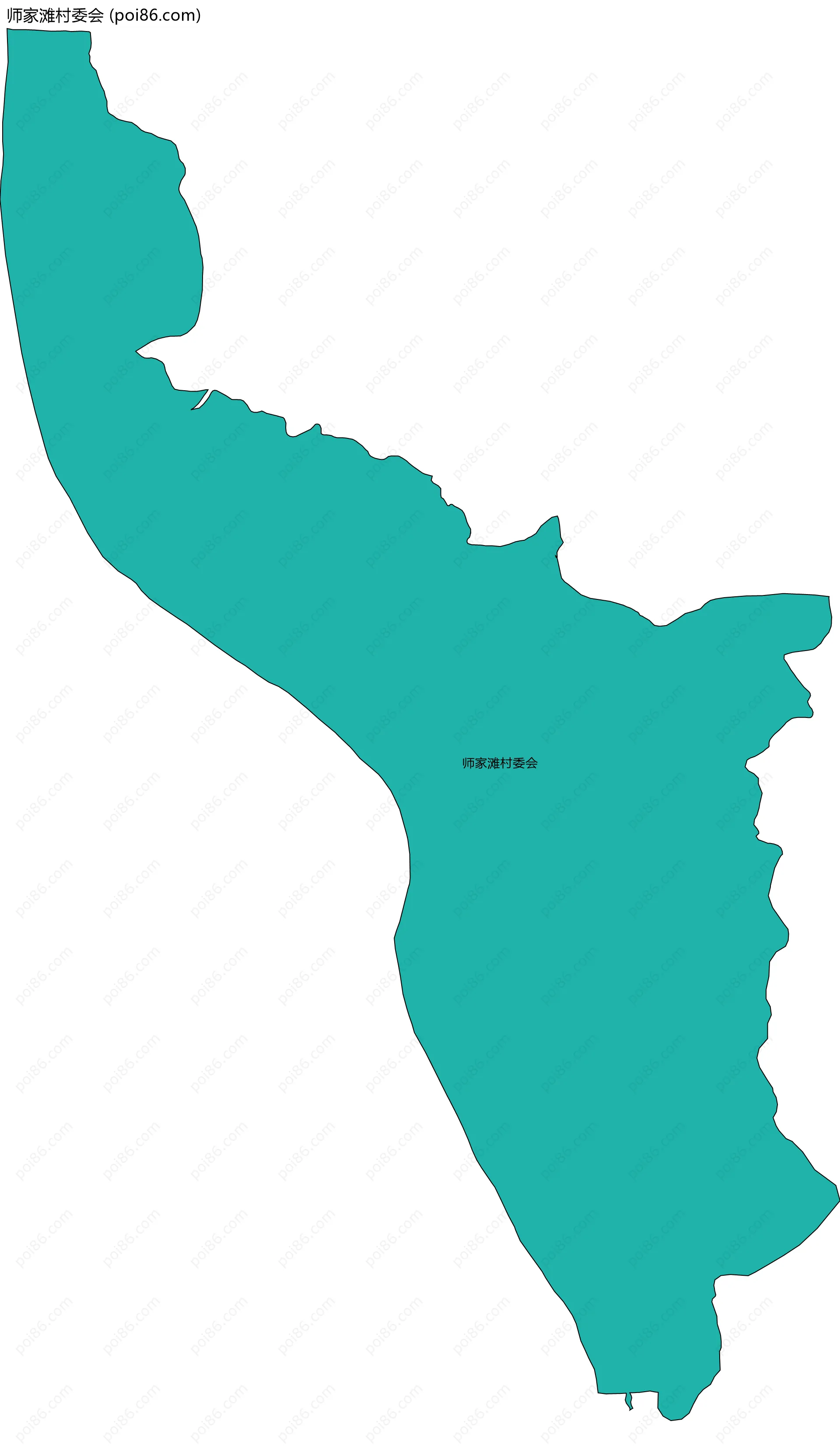 师家滩村委会边界地图