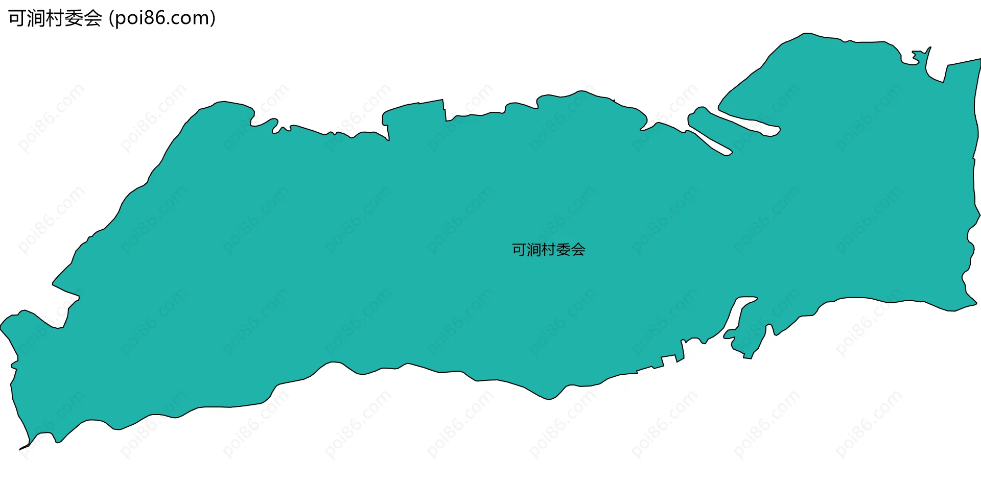 可涧村委会边界地图