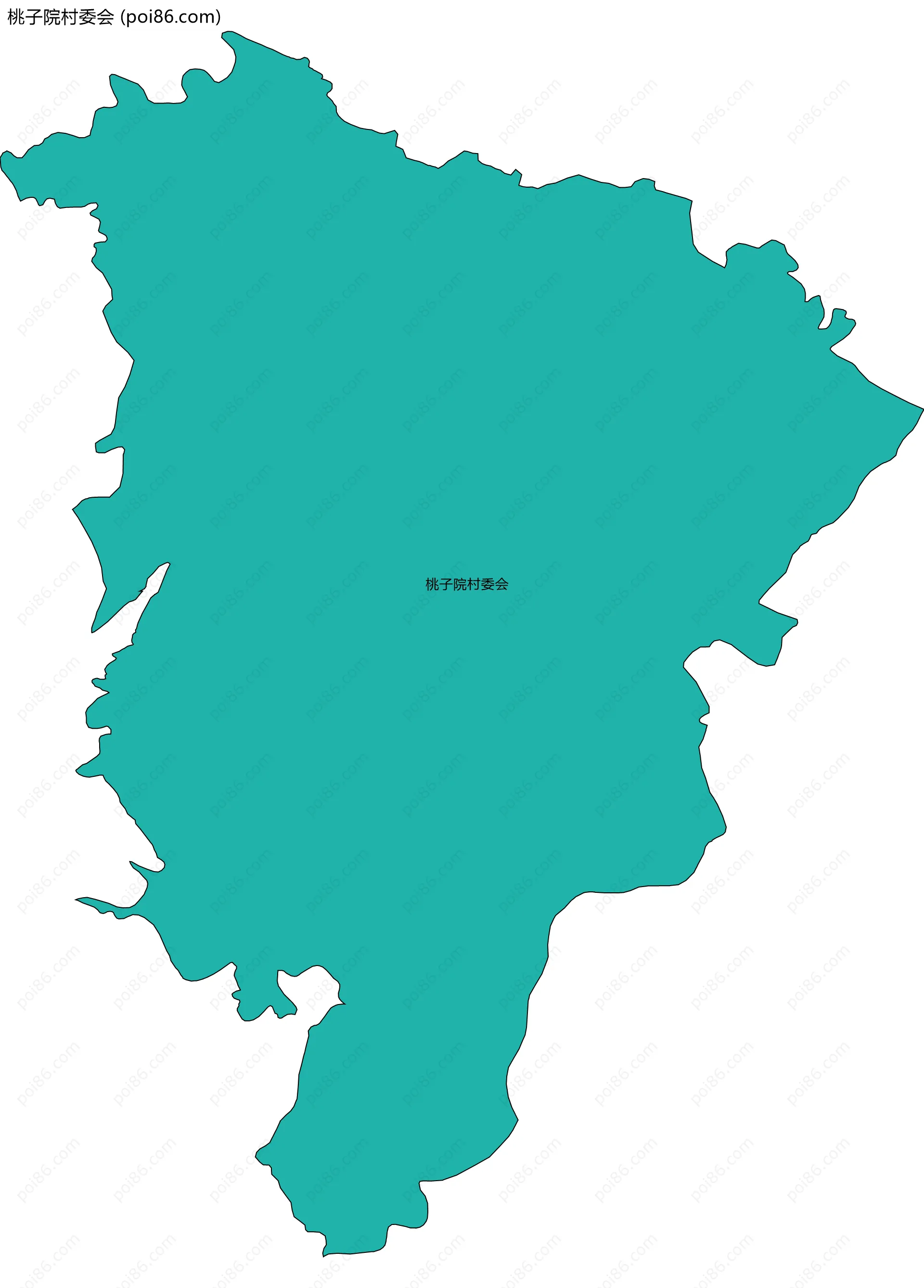 桃子院村委会边界地图