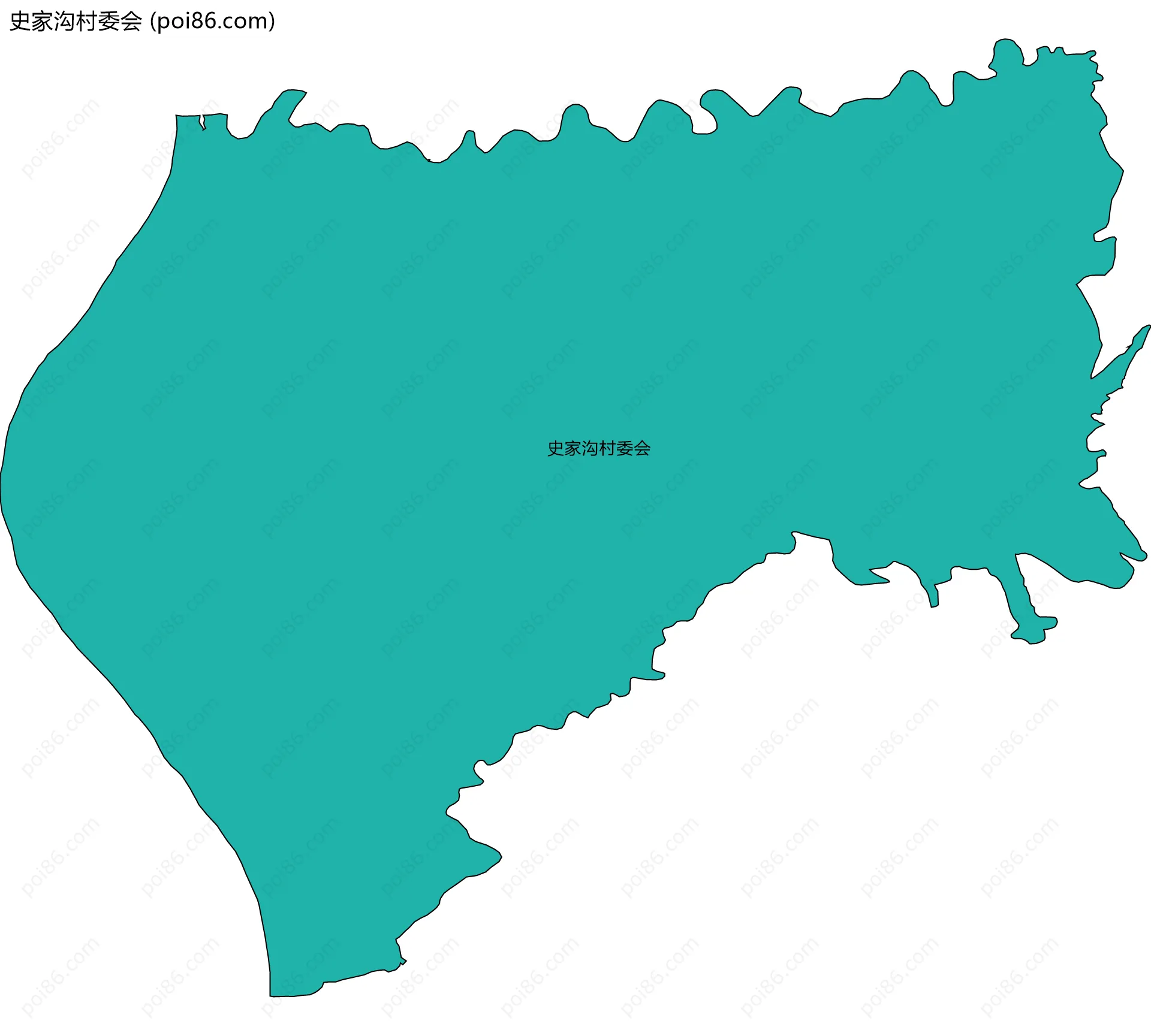 史家沟村委会边界地图
