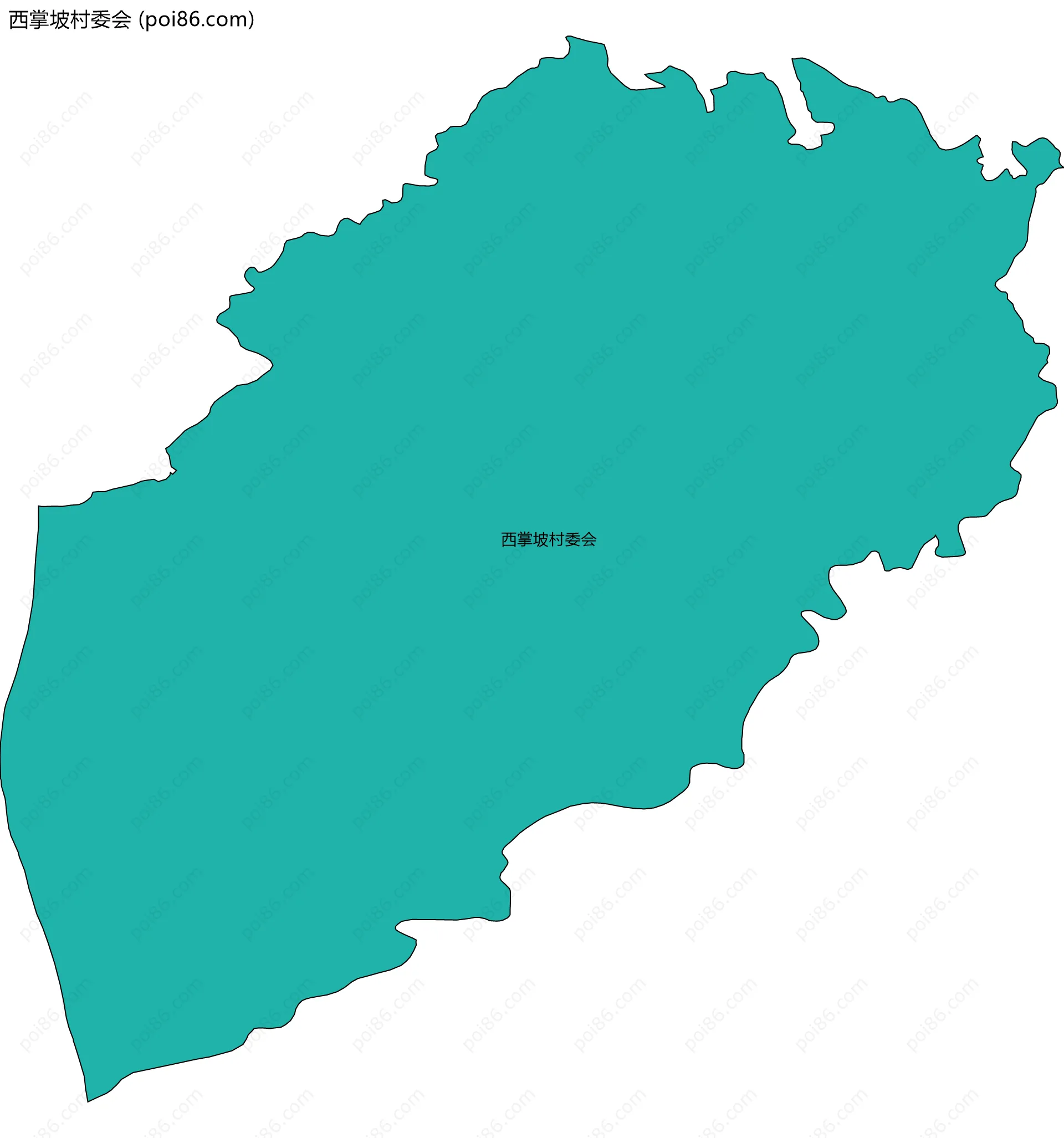 西掌坡村委会边界地图