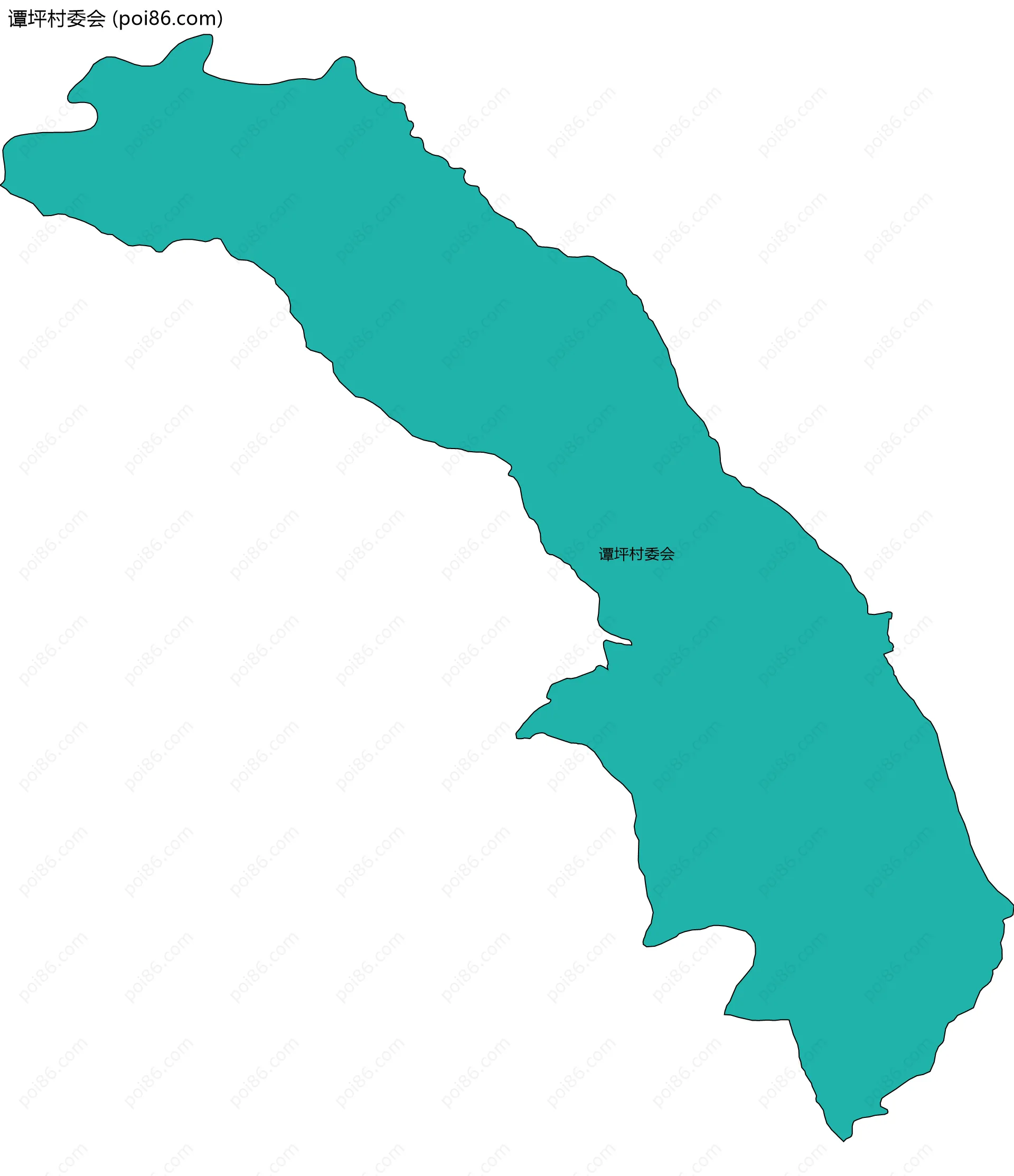 谭坪村委会边界地图