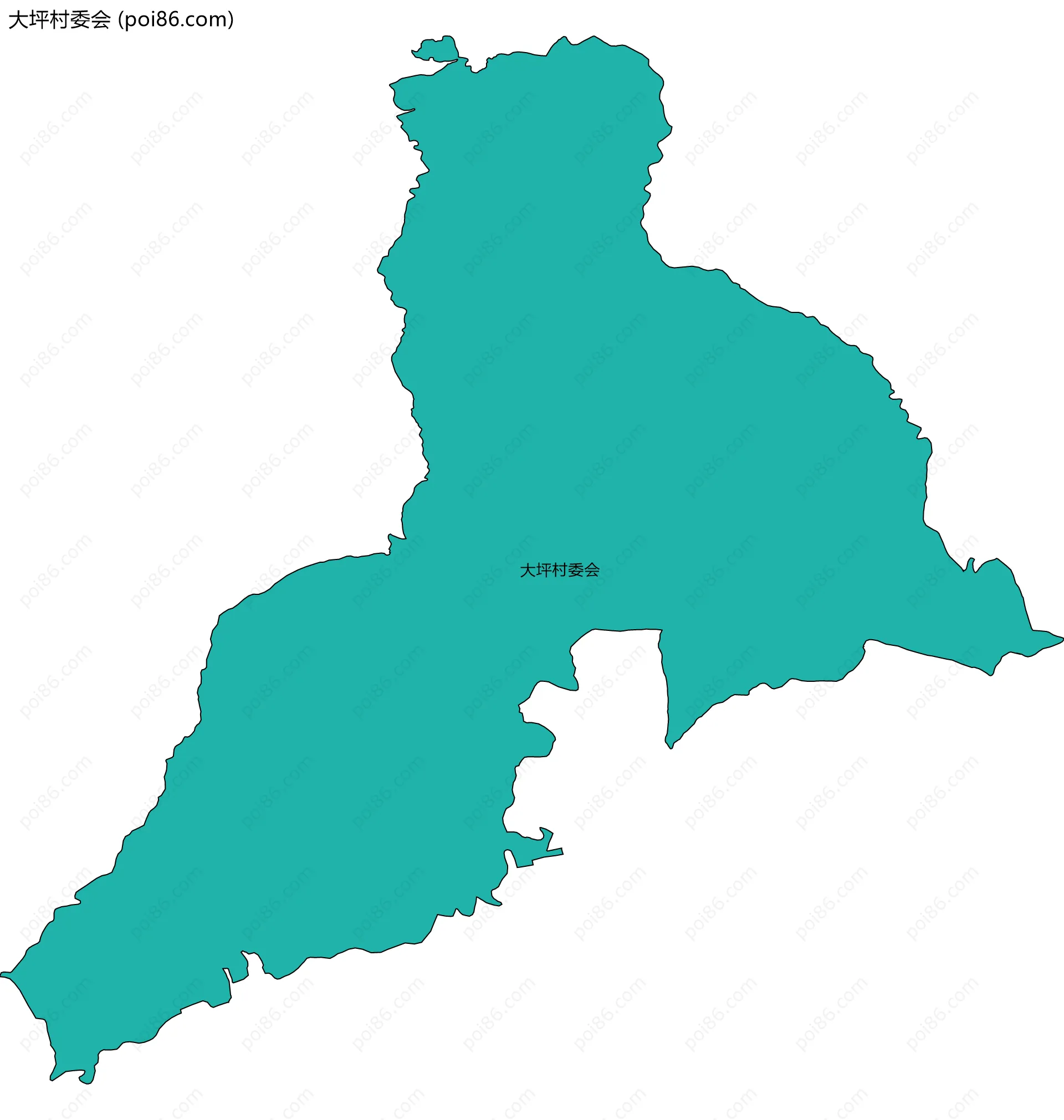 大坪村委会边界地图