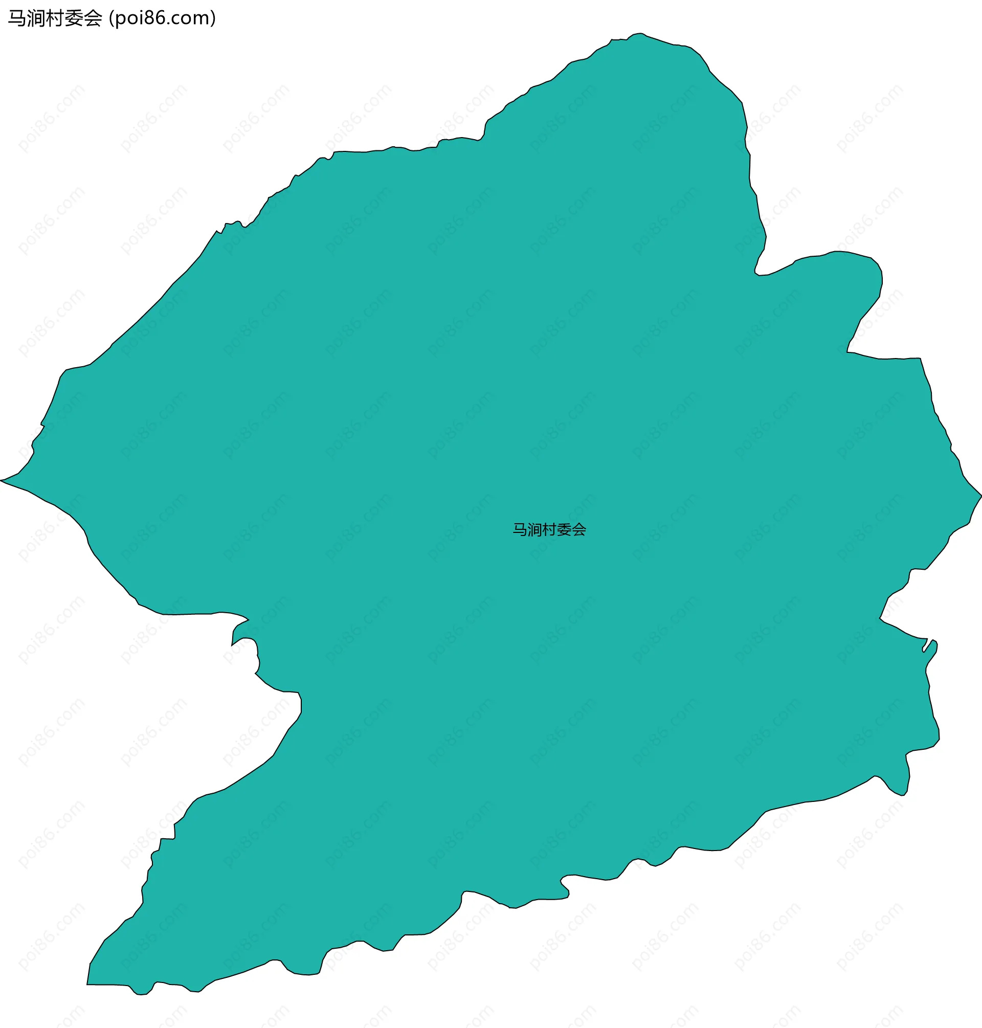 马涧村委会边界地图