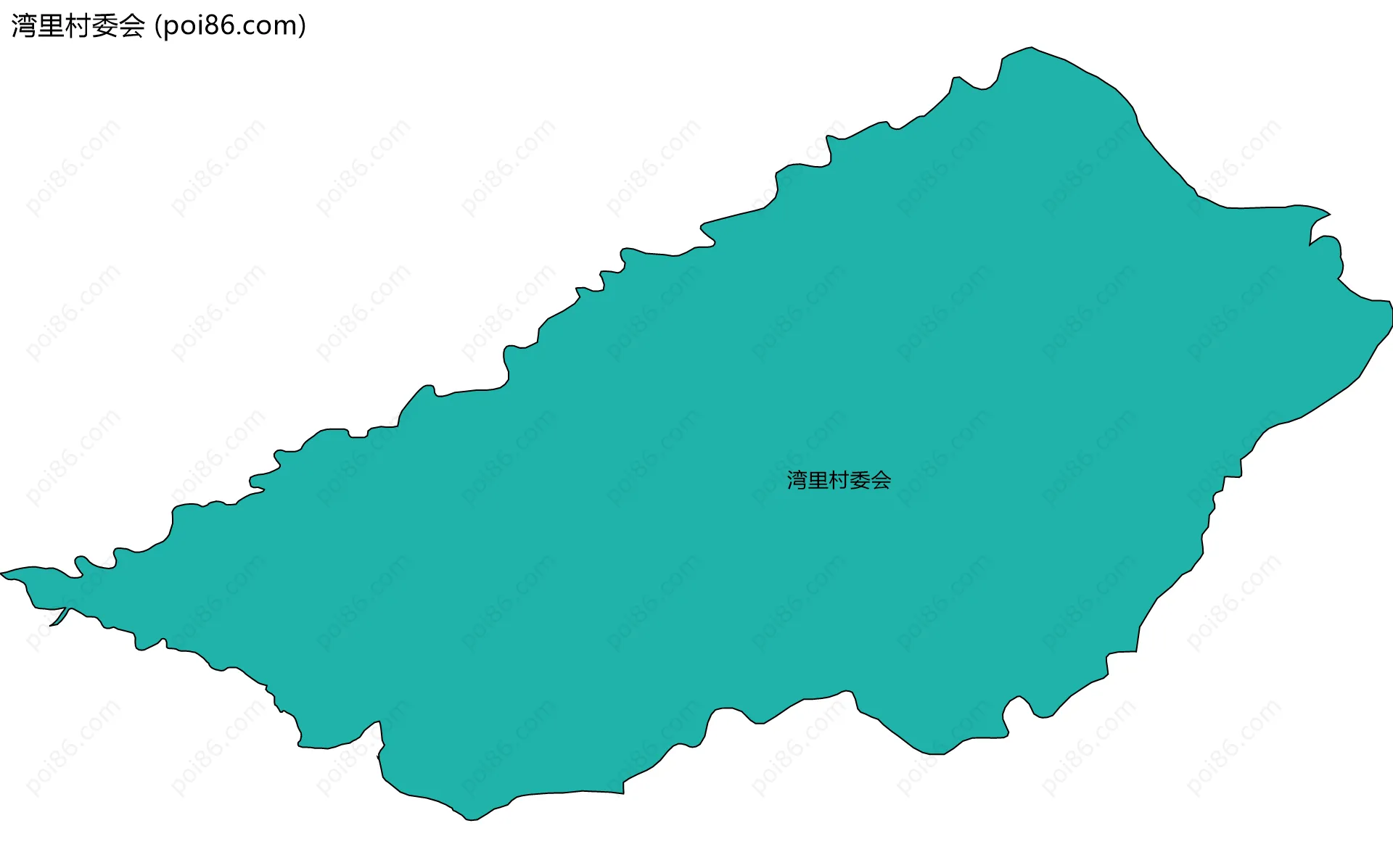 湾里村委会边界地图