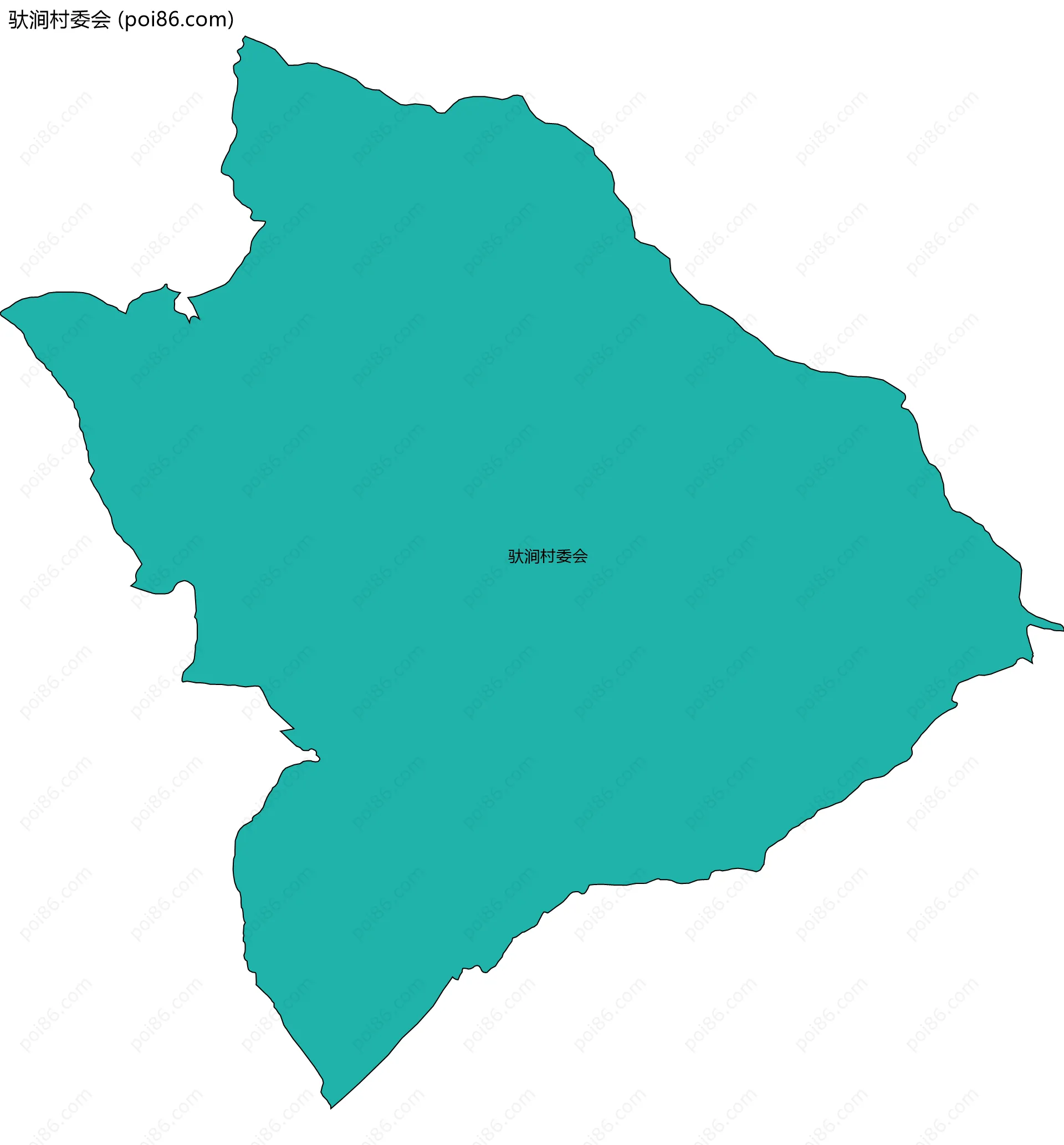 驮涧村委会边界地图