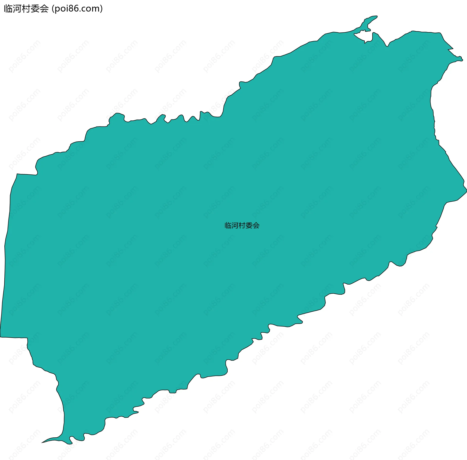临河村委会边界地图