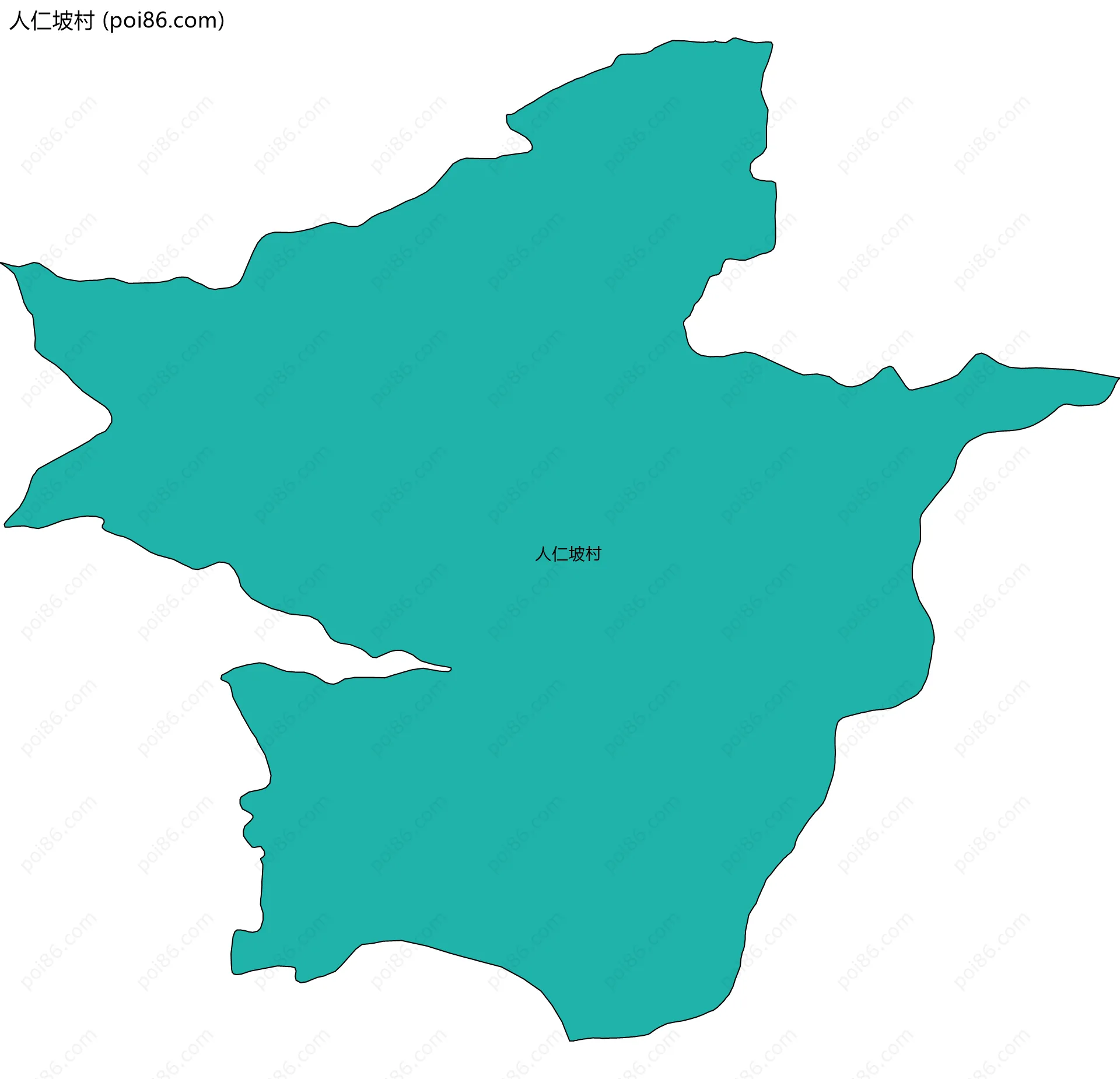 人仁坡村边界地图