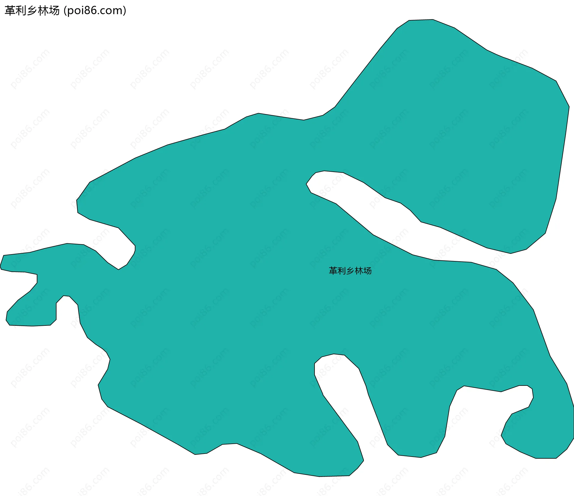 革利乡林场边界地图