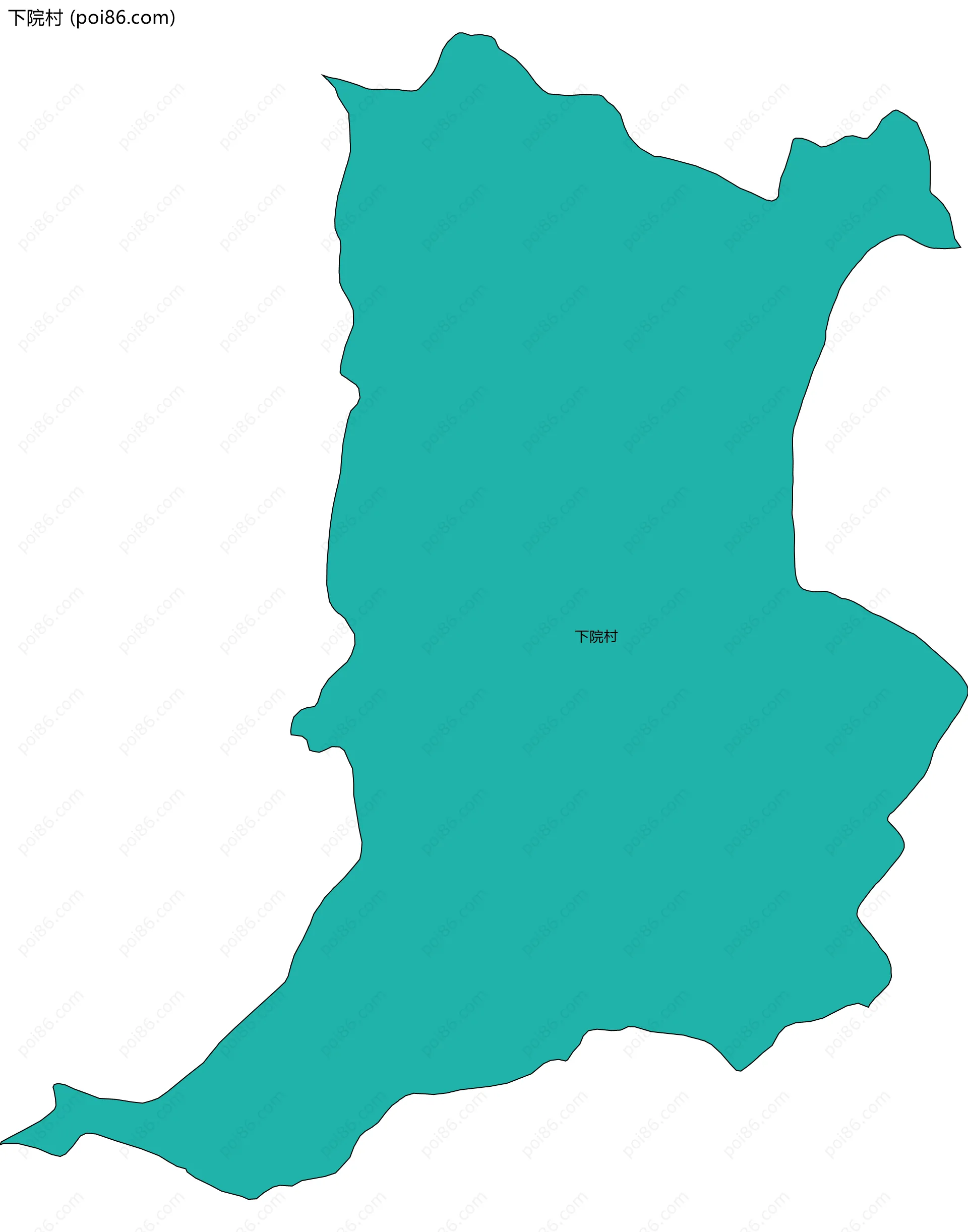 下院村边界地图