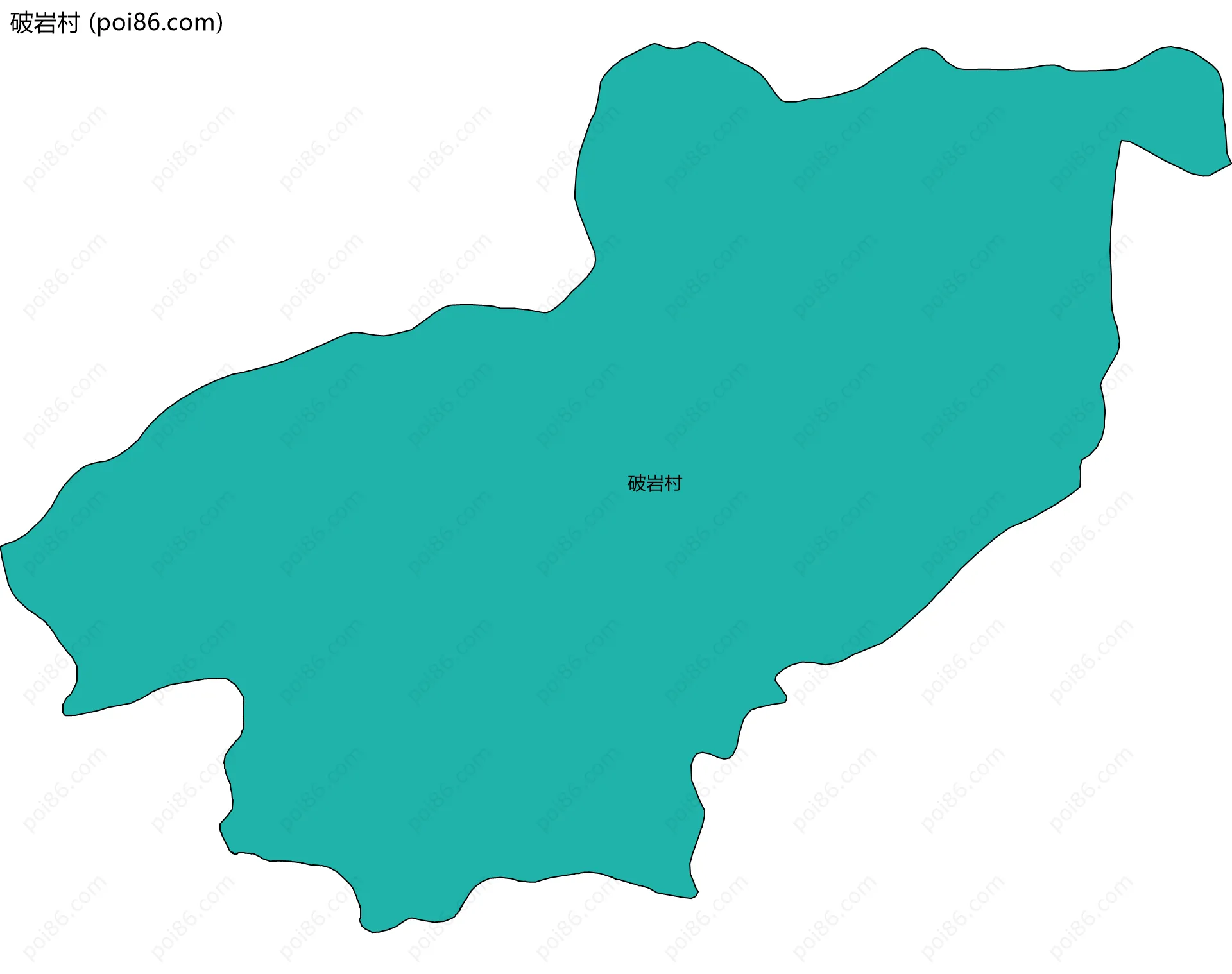 破岩村边界地图
