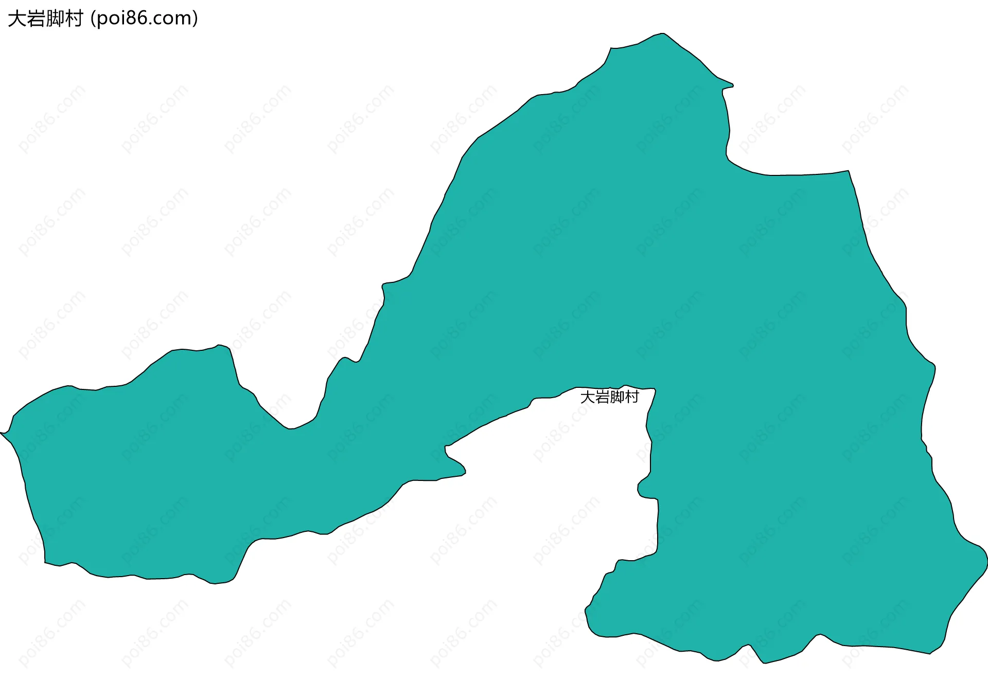 大岩脚村边界地图