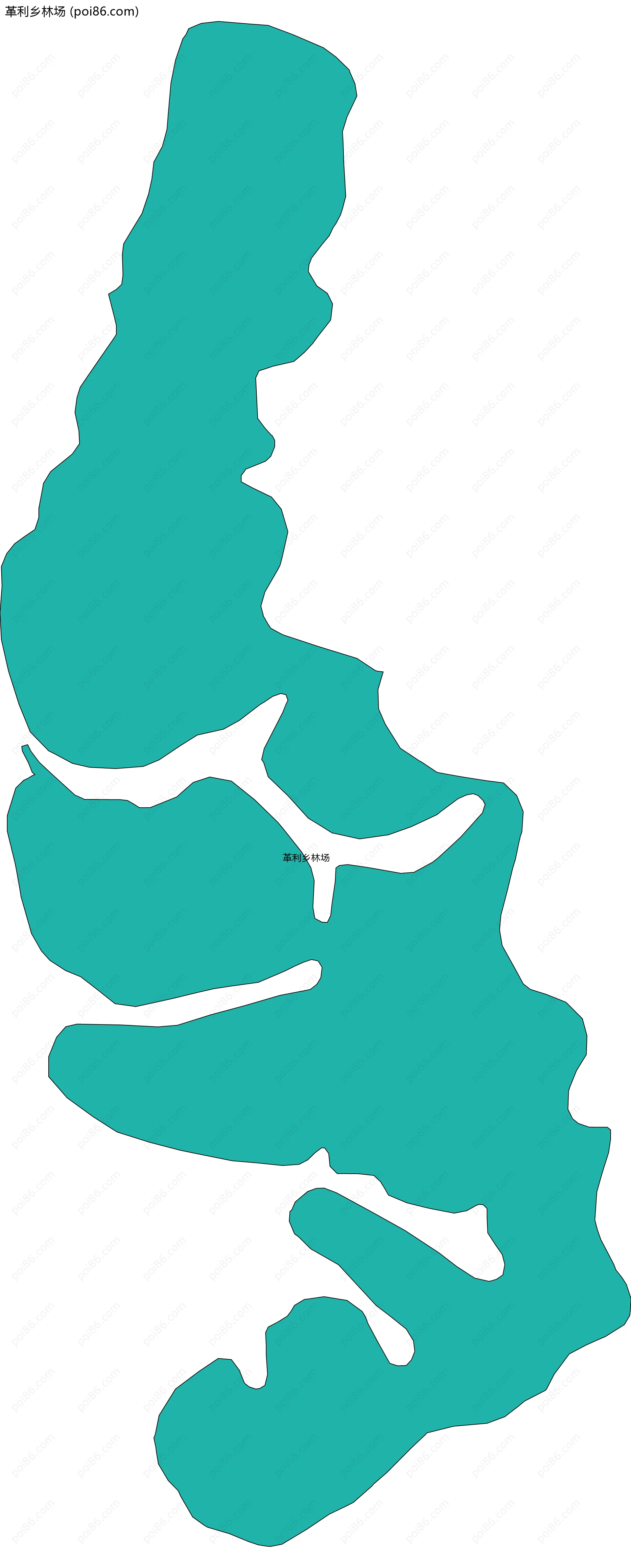 革利乡林场边界地图