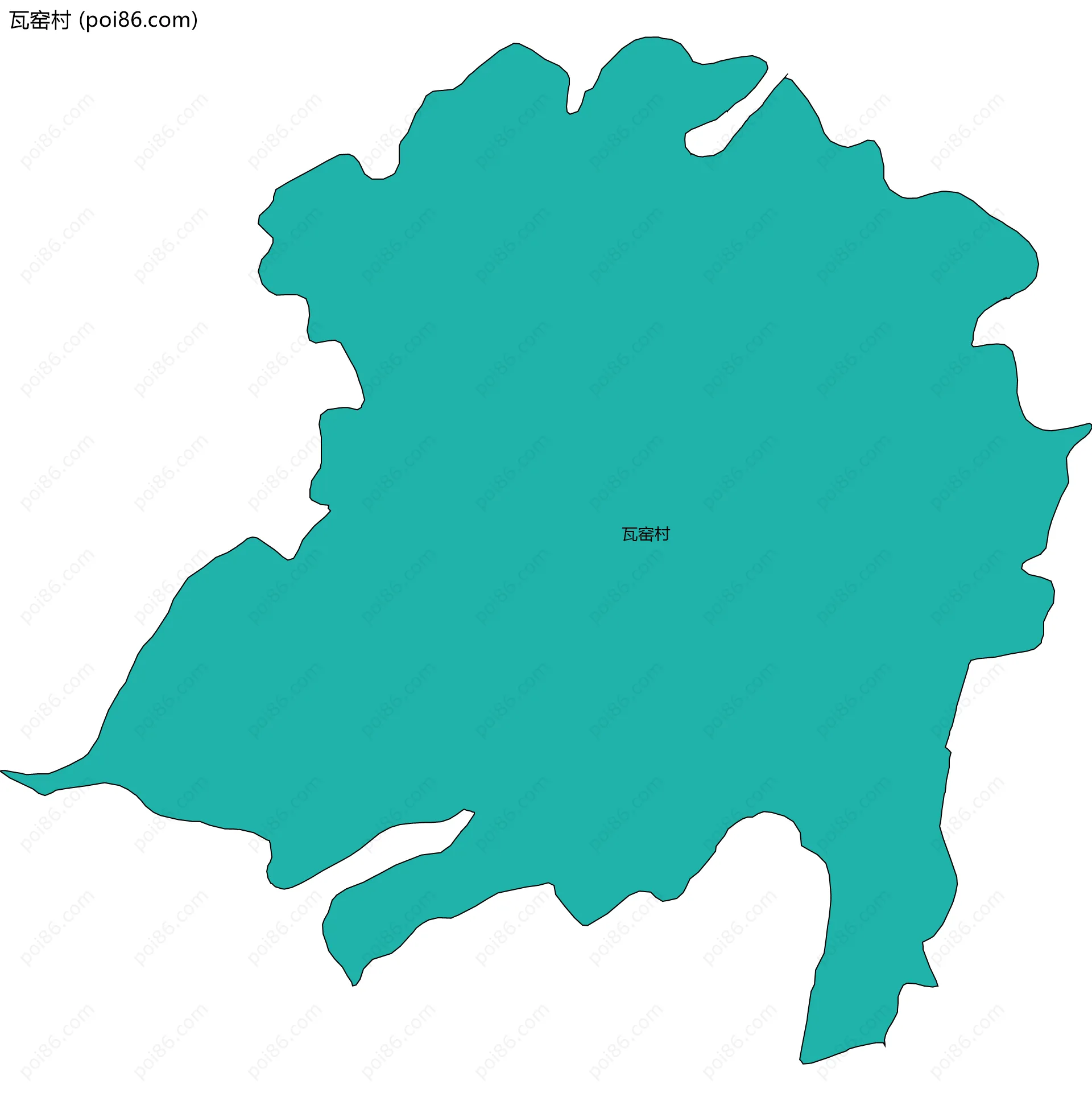 瓦窑村边界地图