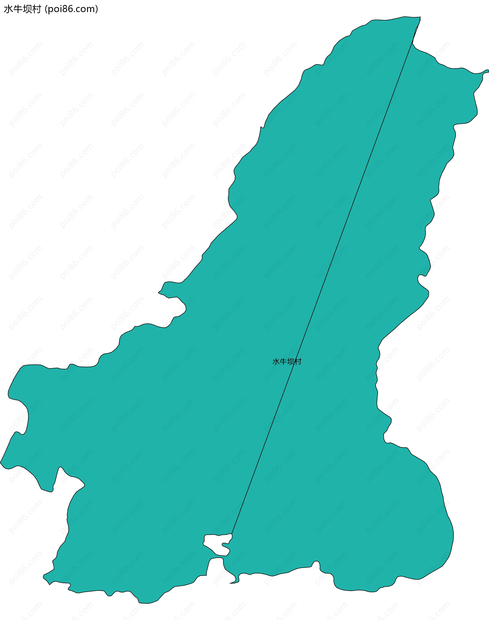 水牛坝村边界地图