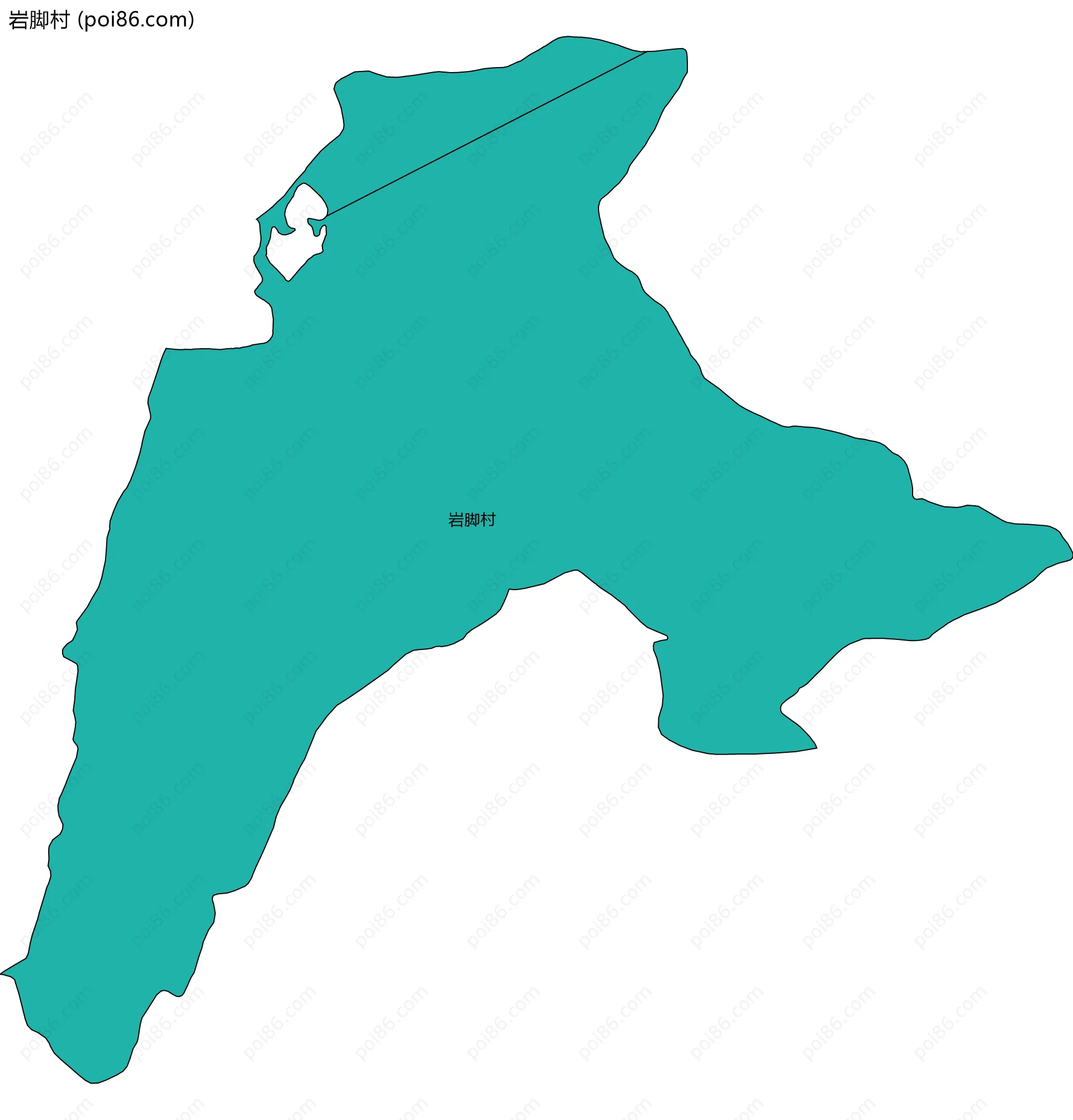 岩脚村边界地图
