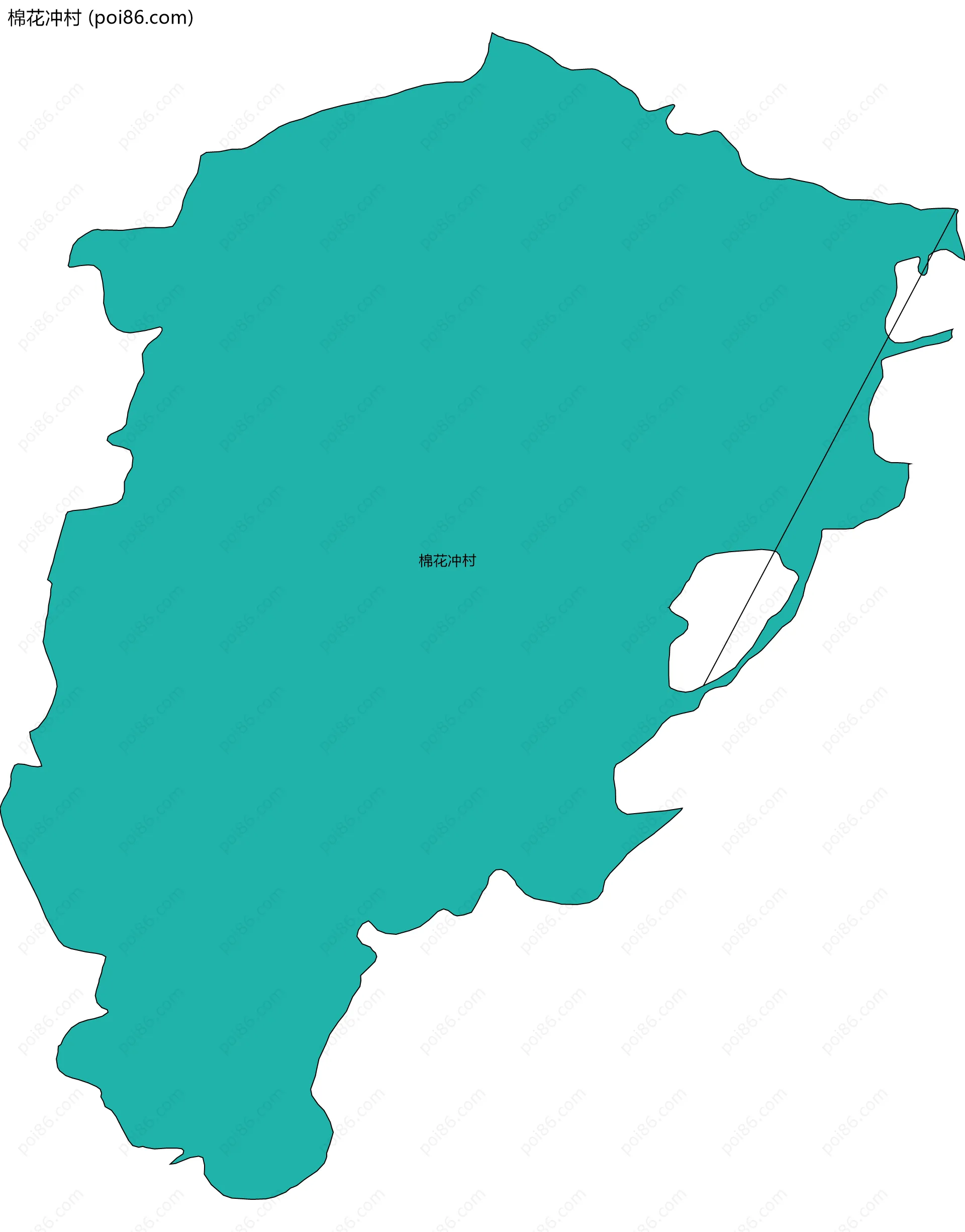 棉花冲村边界地图