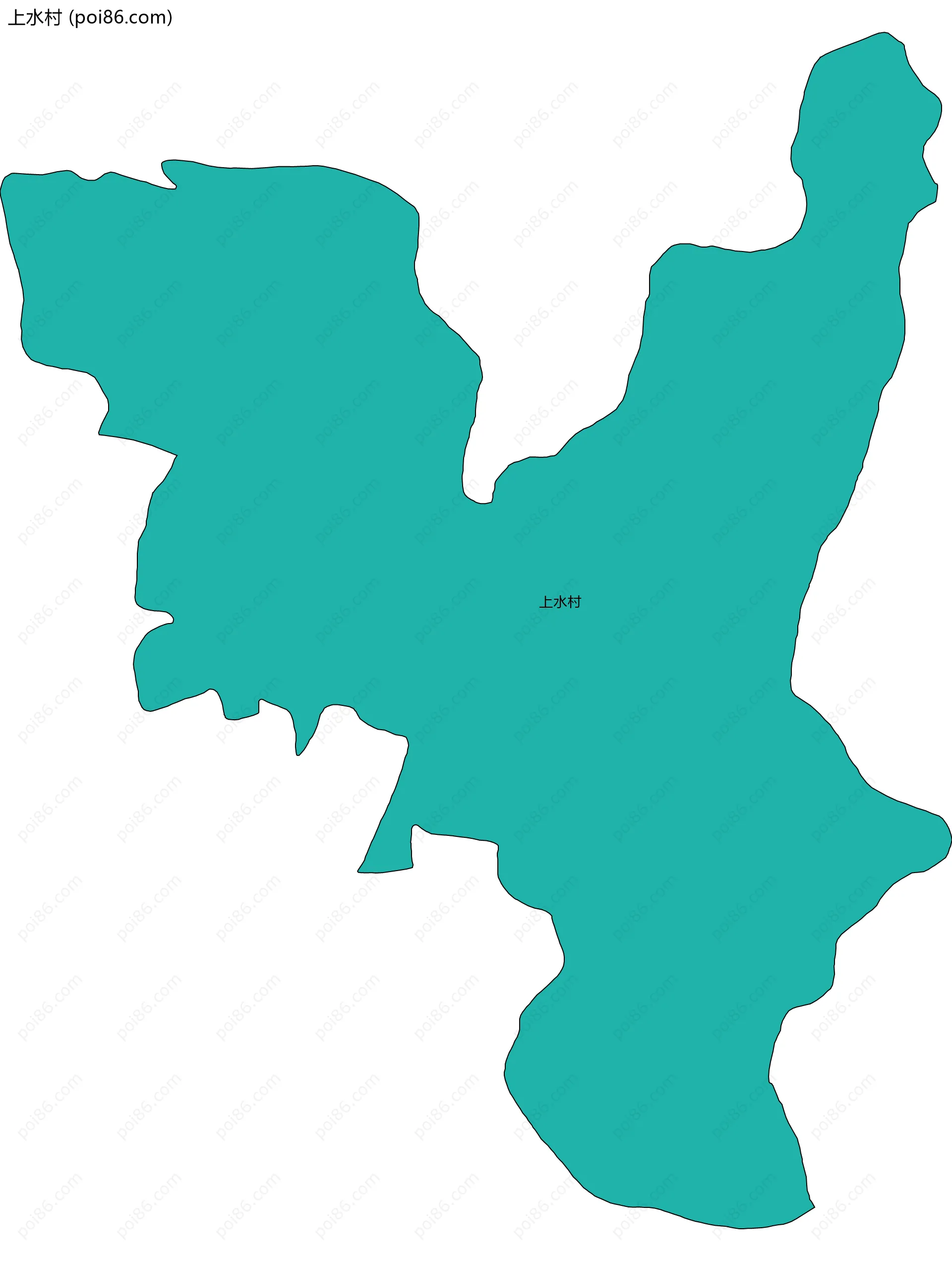 上水村边界地图