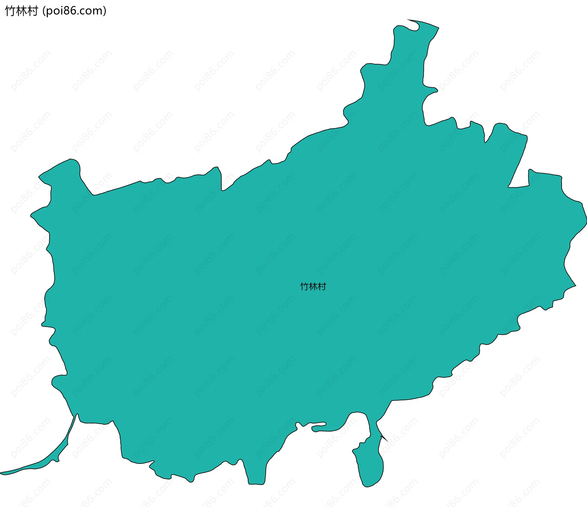 竹林村边界地图