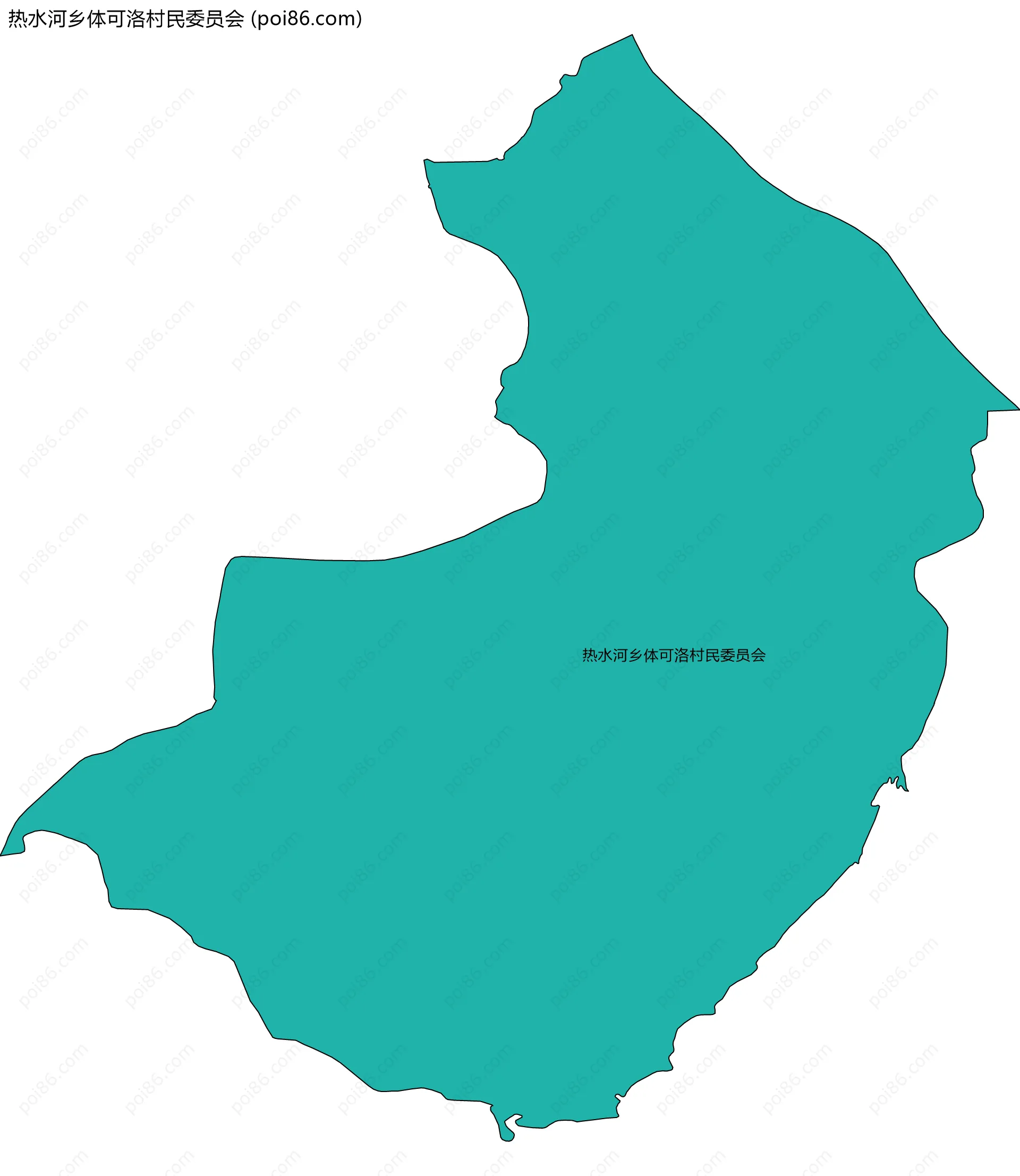 热水河乡体可洛村民委员会边界地图