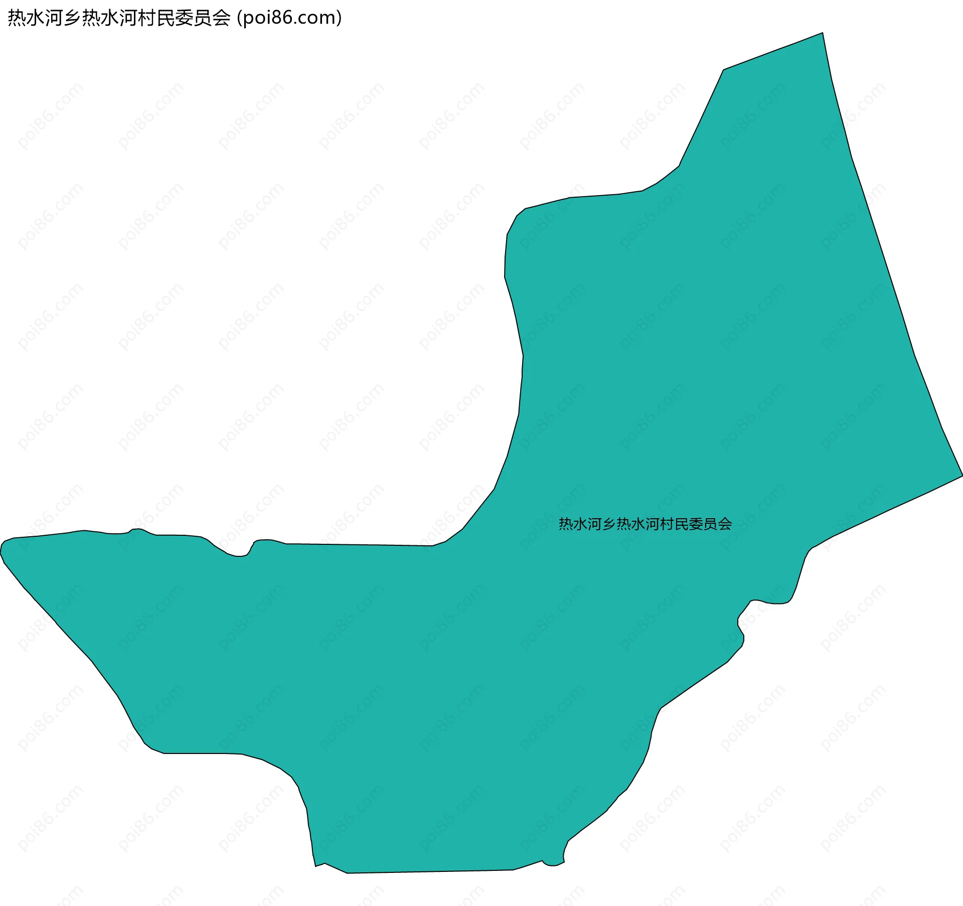 热水河乡热水河村民委员会边界地图