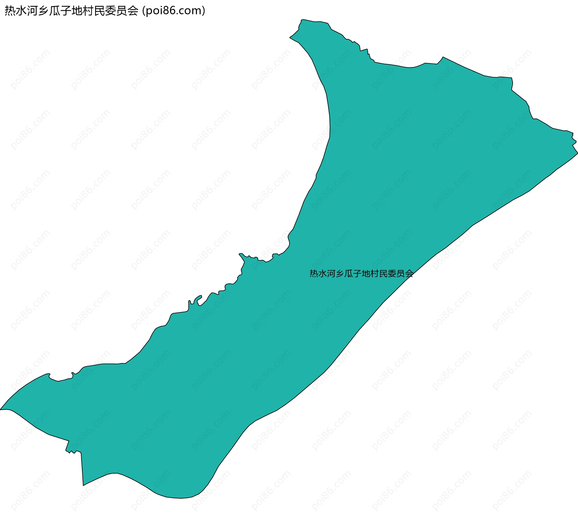 热水河乡瓜子地村民委员会边界地图