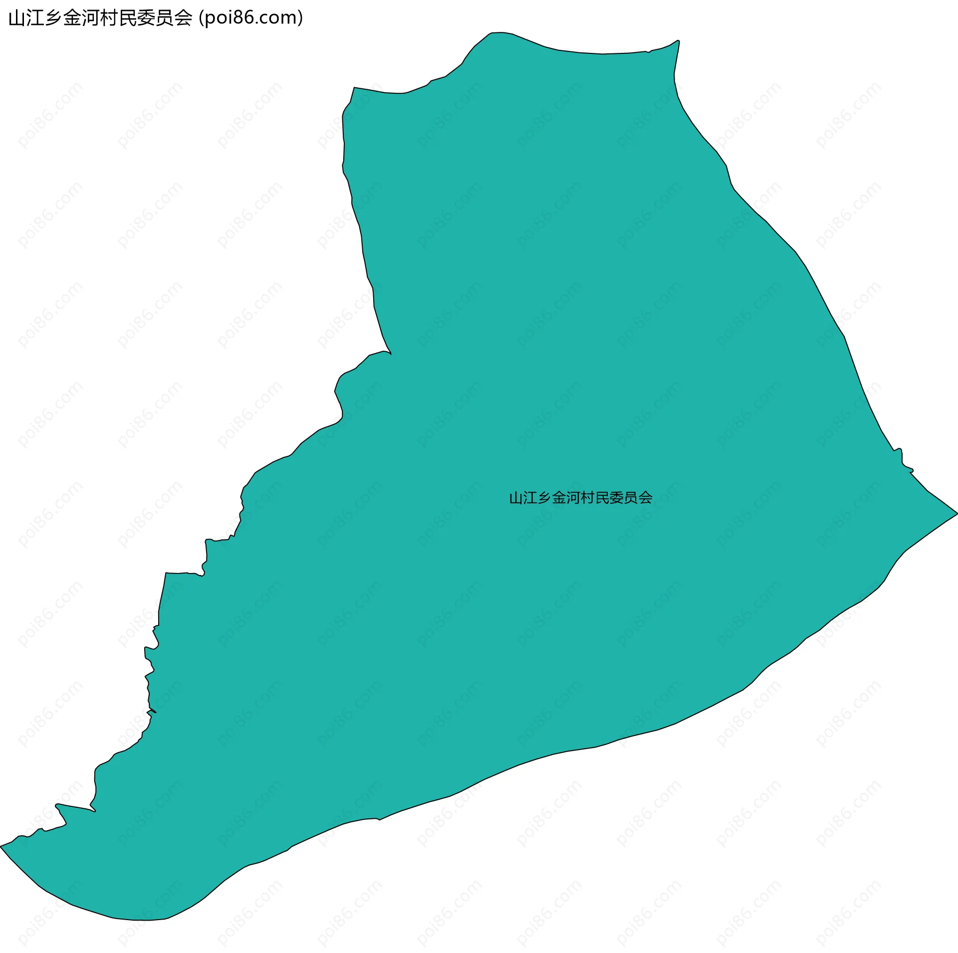 山江乡金河村民委员会边界地图