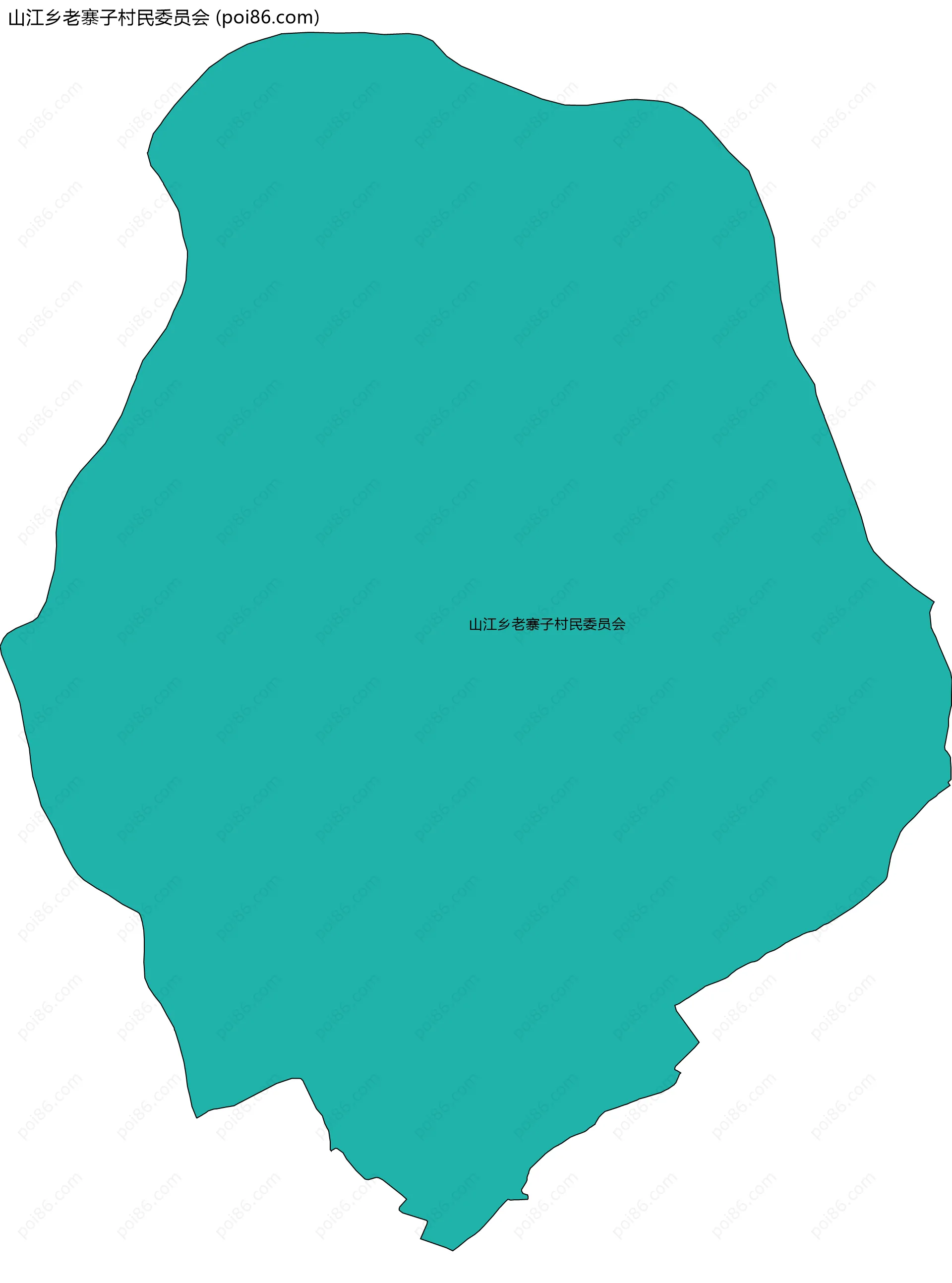 山江乡老寨子村民委员会边界地图