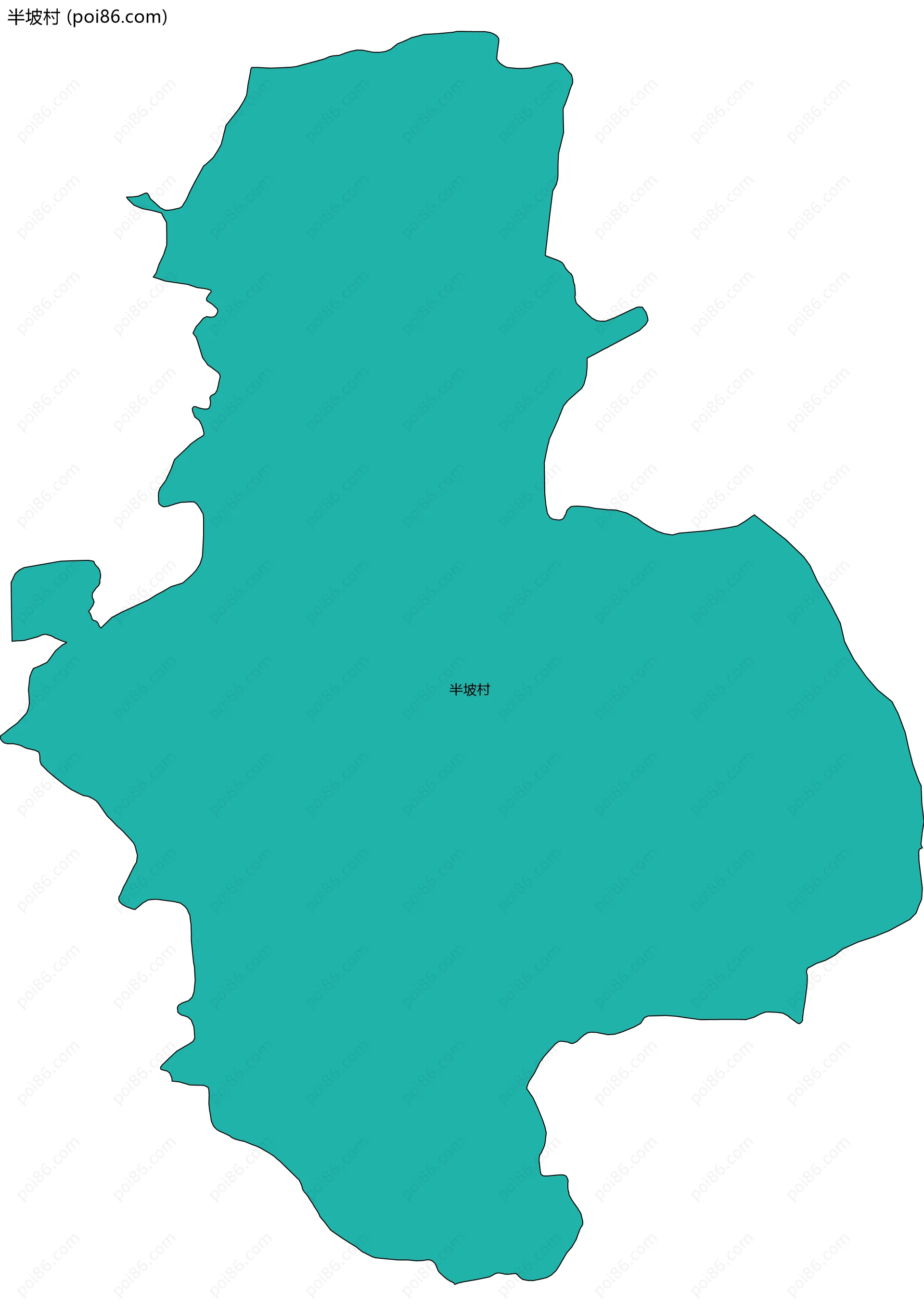 半坡村边界地图