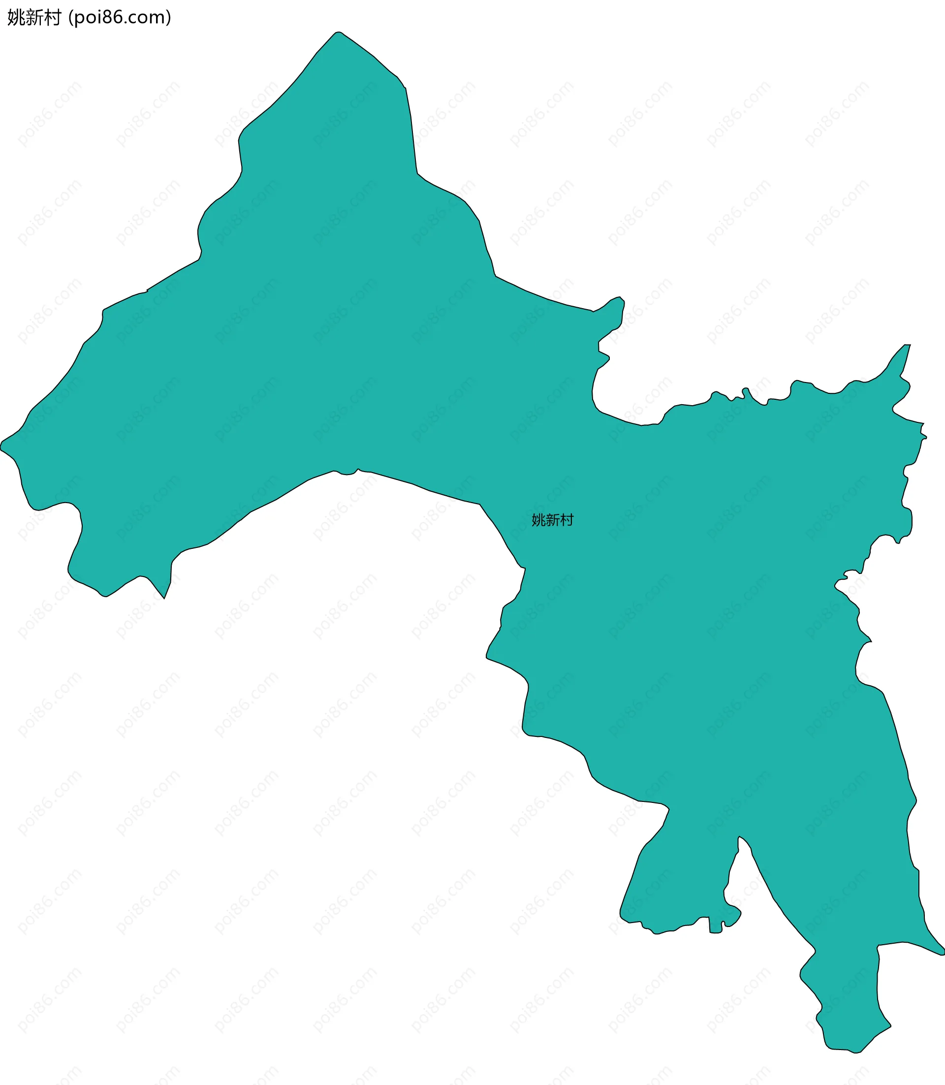 姚新村边界地图