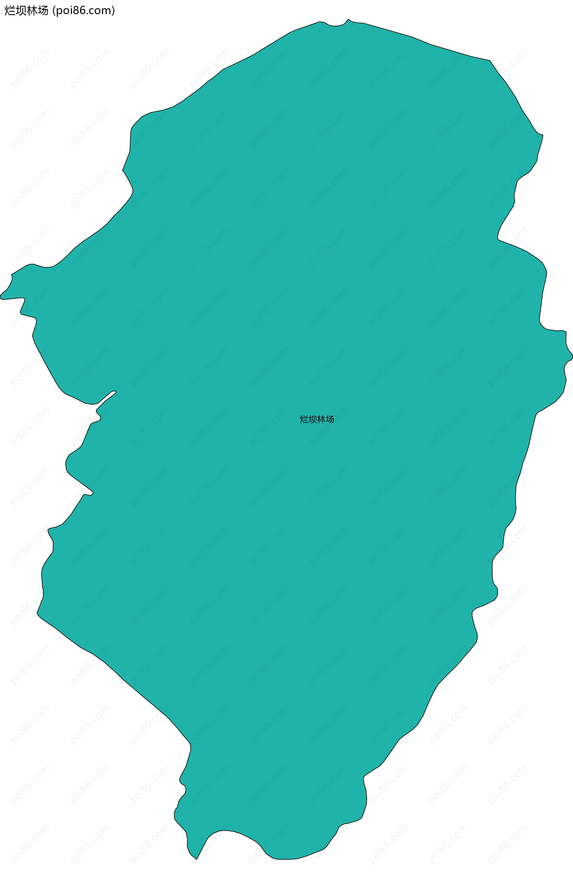 烂坝林场边界地图