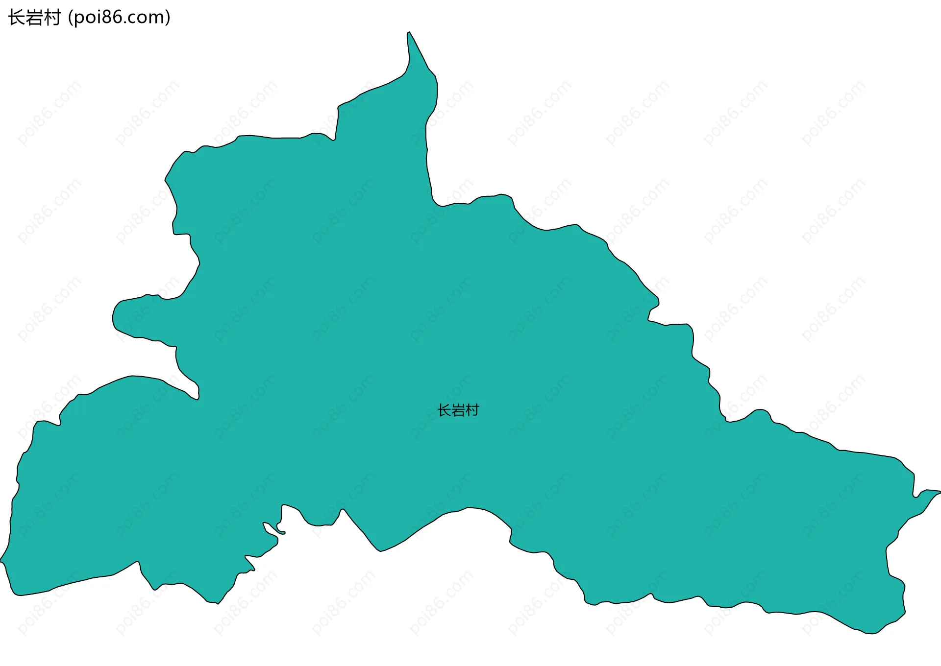 长岩村边界地图