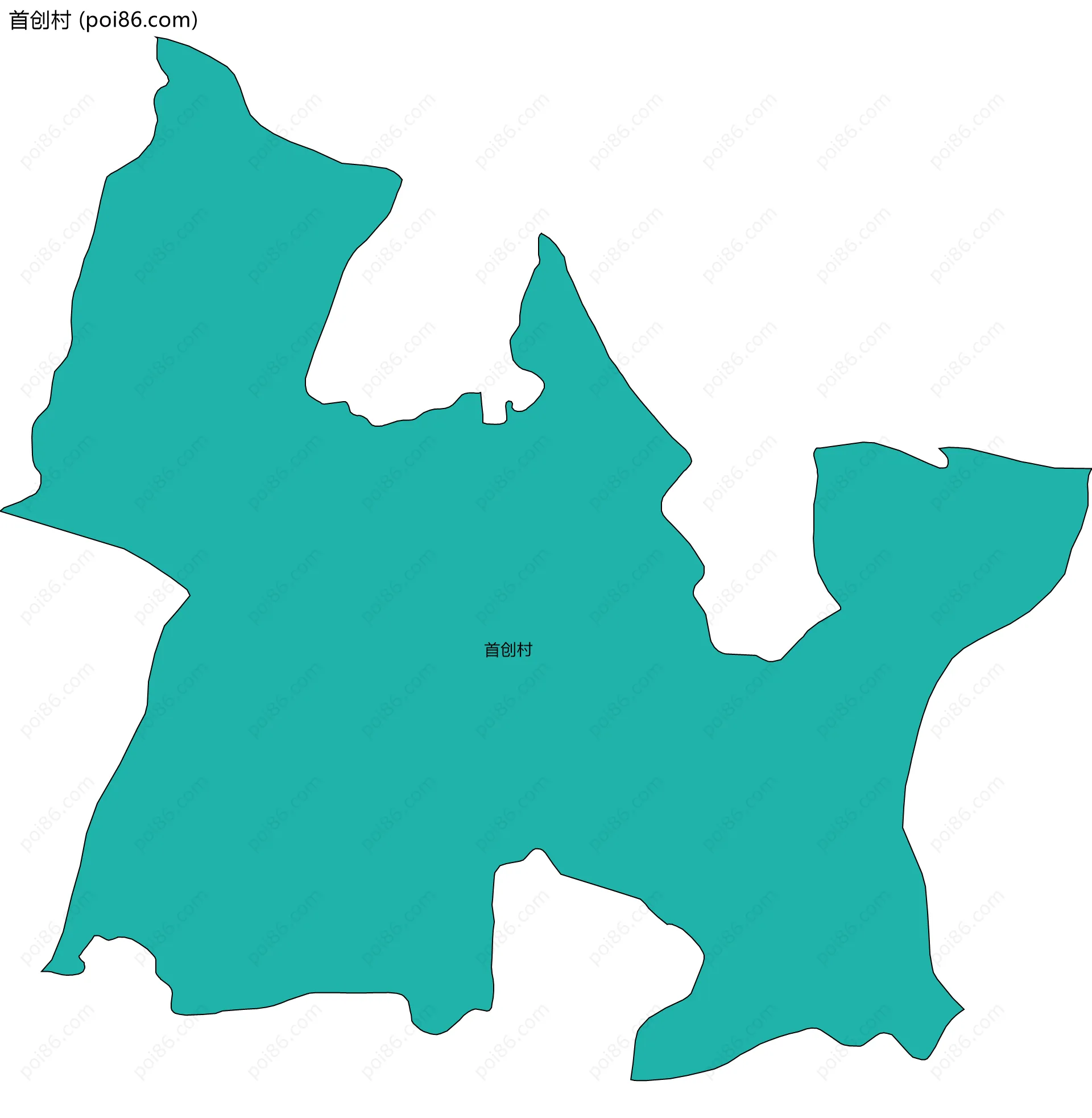 首创村边界地图