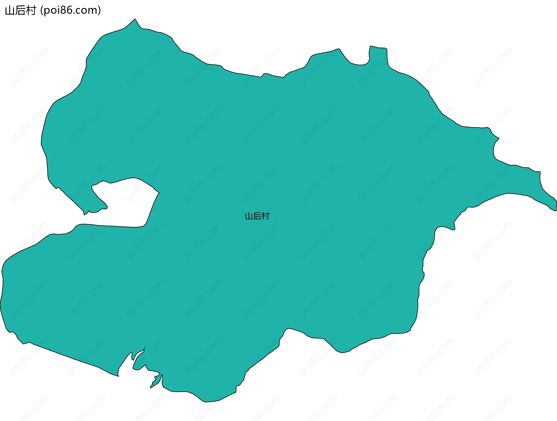 山后村边界地图