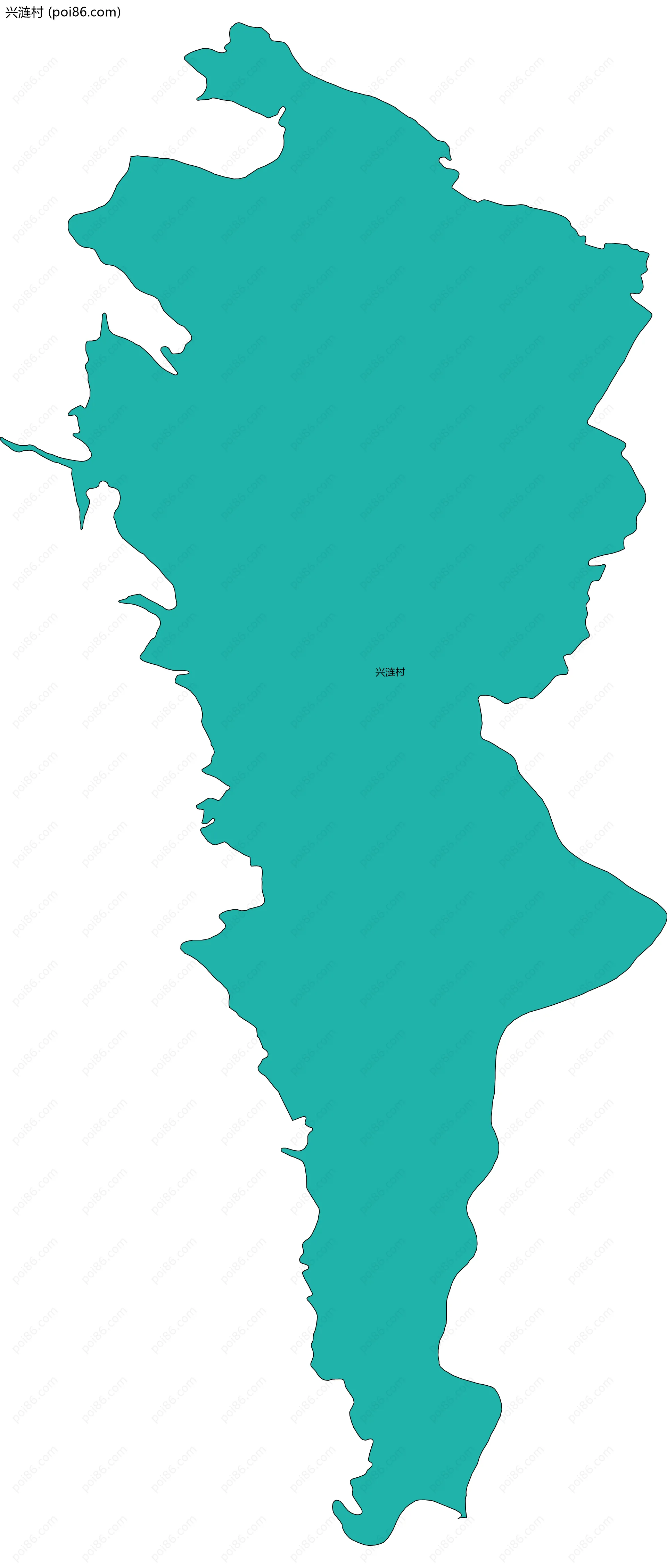兴涟村边界地图