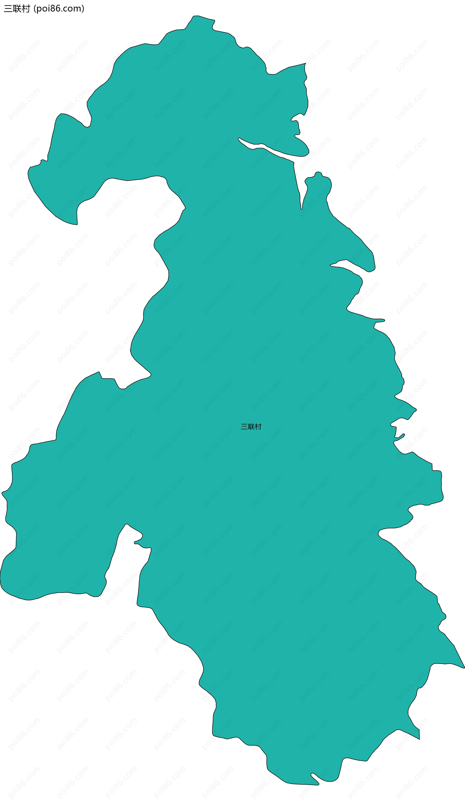 三联村边界地图
