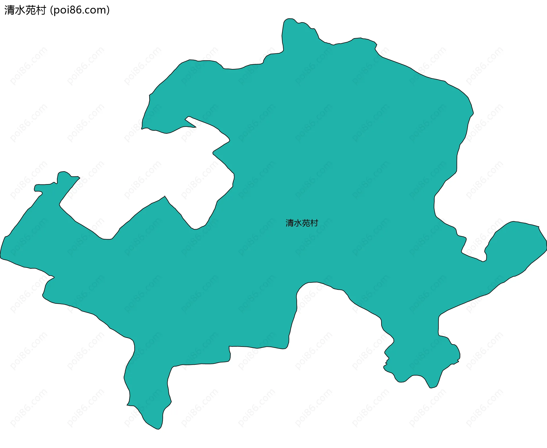 清水苑村边界地图