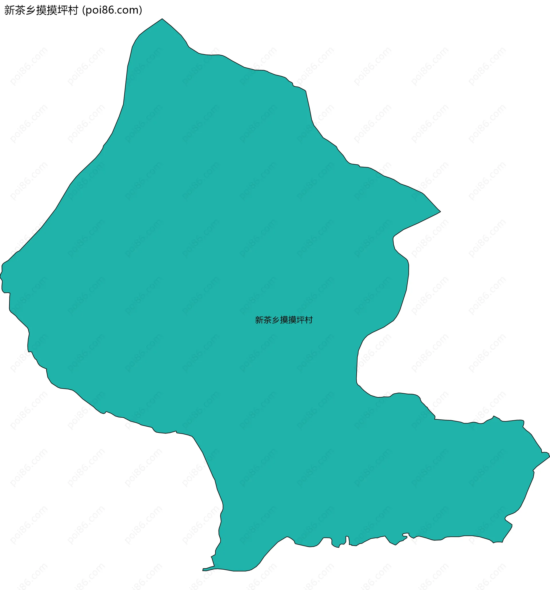 新茶乡摸摸坪村边界地图
