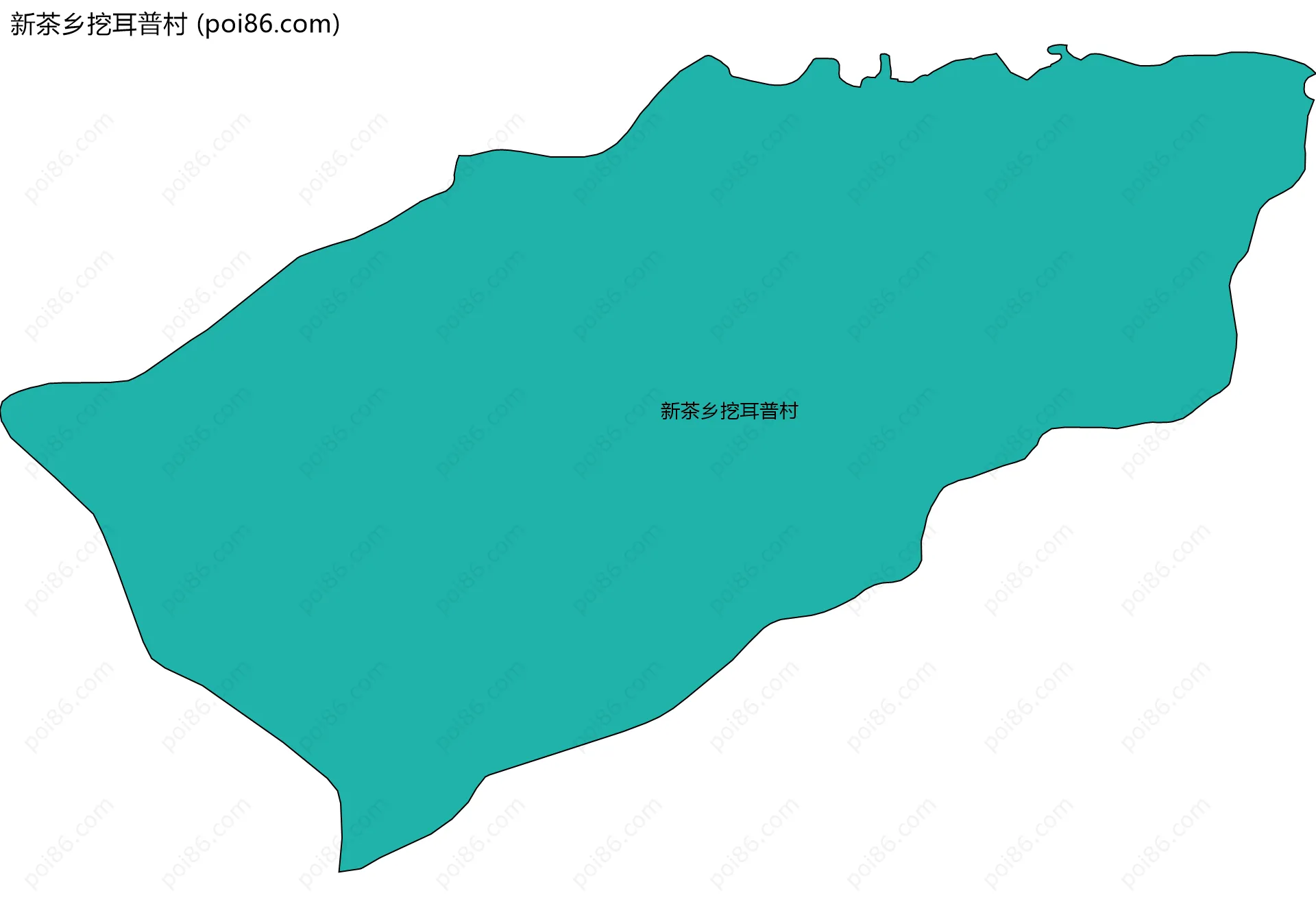 新茶乡挖耳普村边界地图