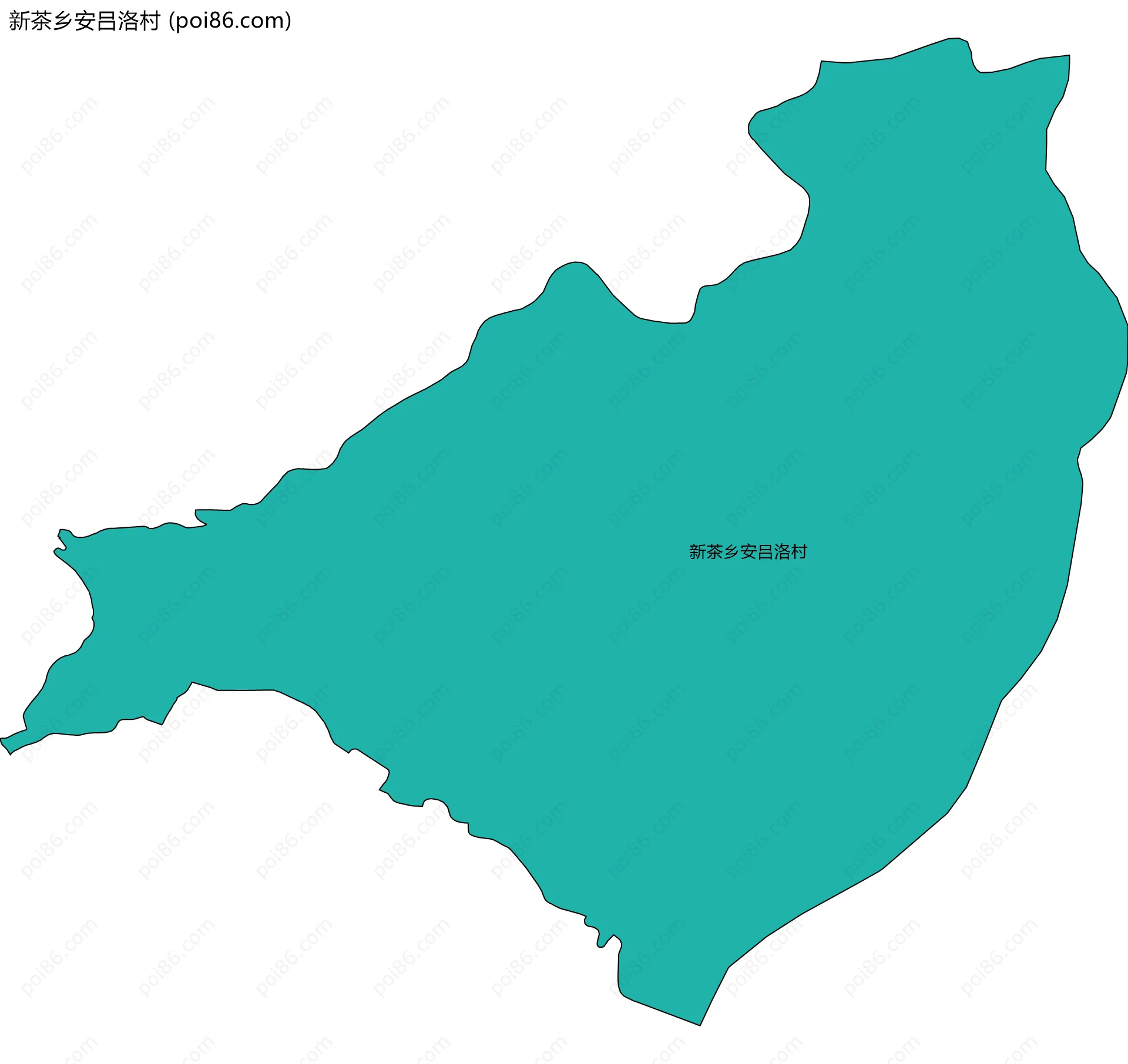 新茶乡安吕洛村边界地图